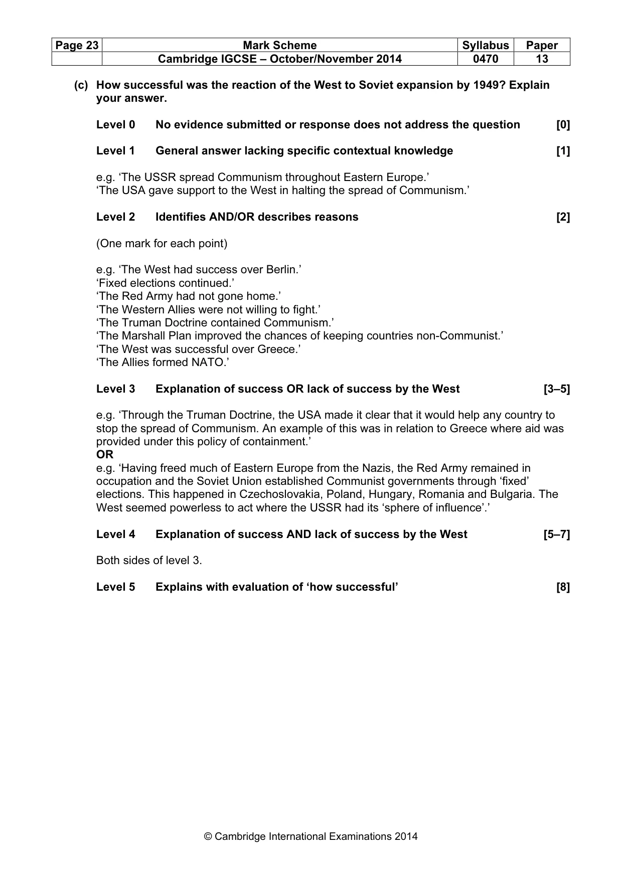 Mark scheme, page 23 of 77