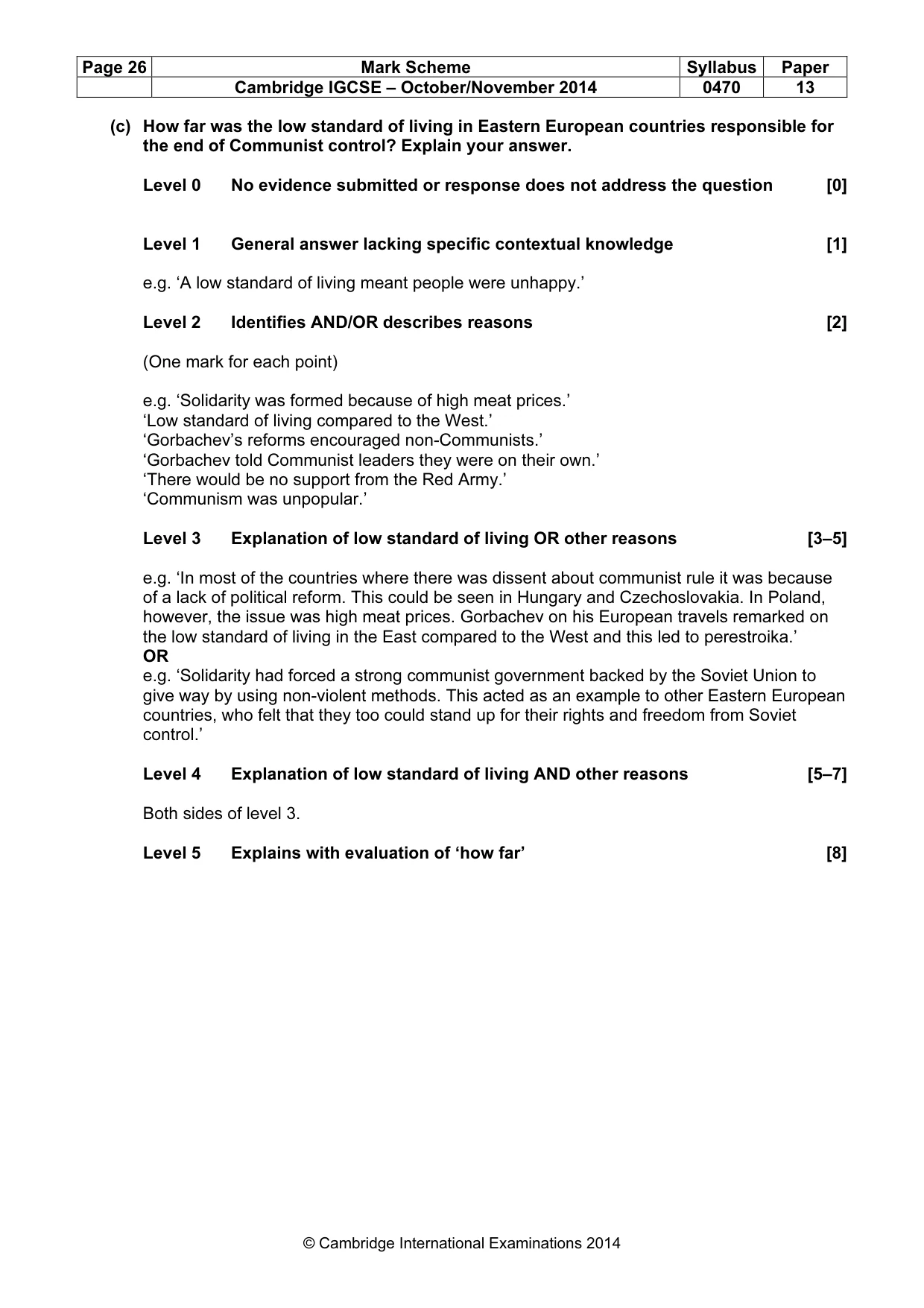 Mark scheme, page 26 of 77