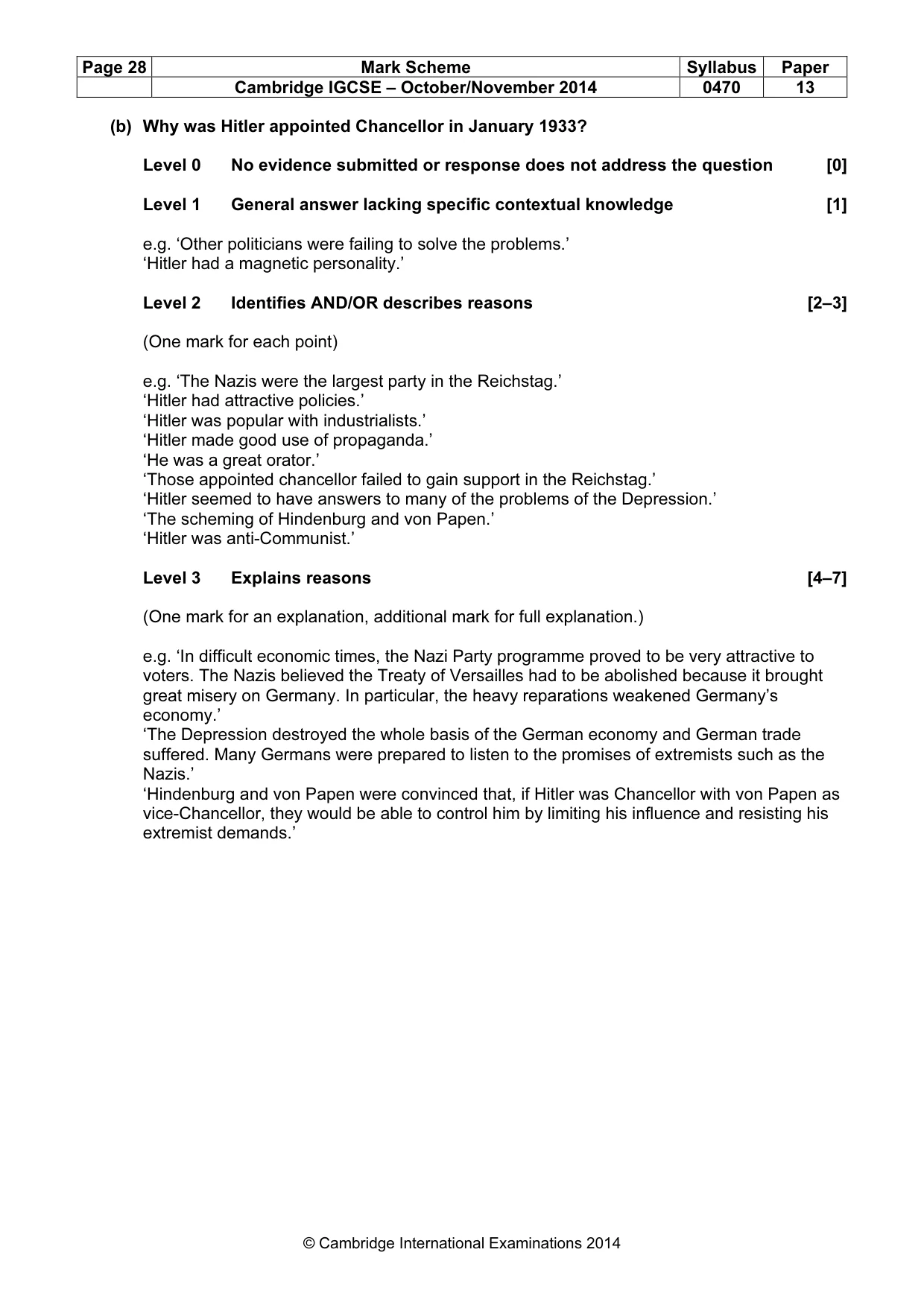 Mark scheme, page 28 of 77