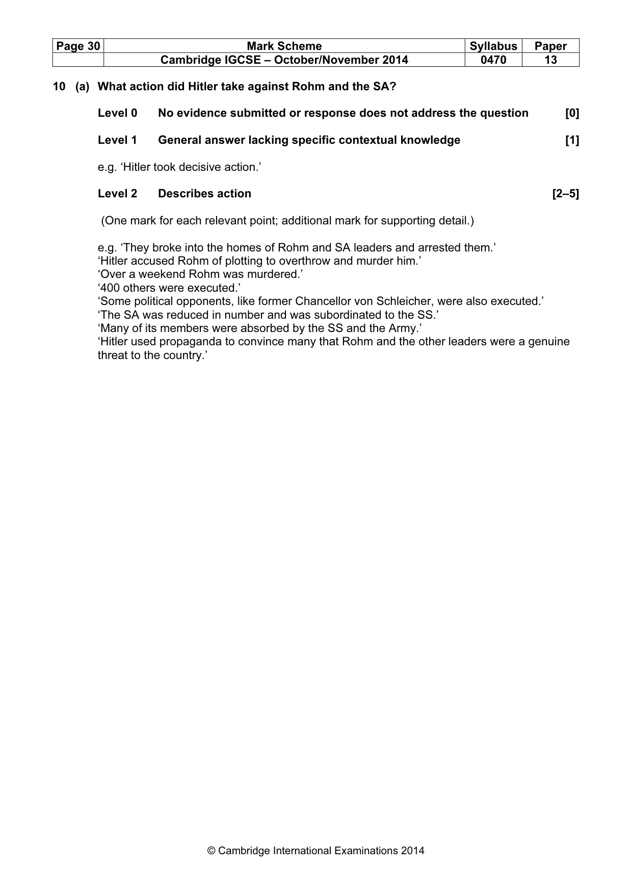 Mark scheme, page 30 of 77
