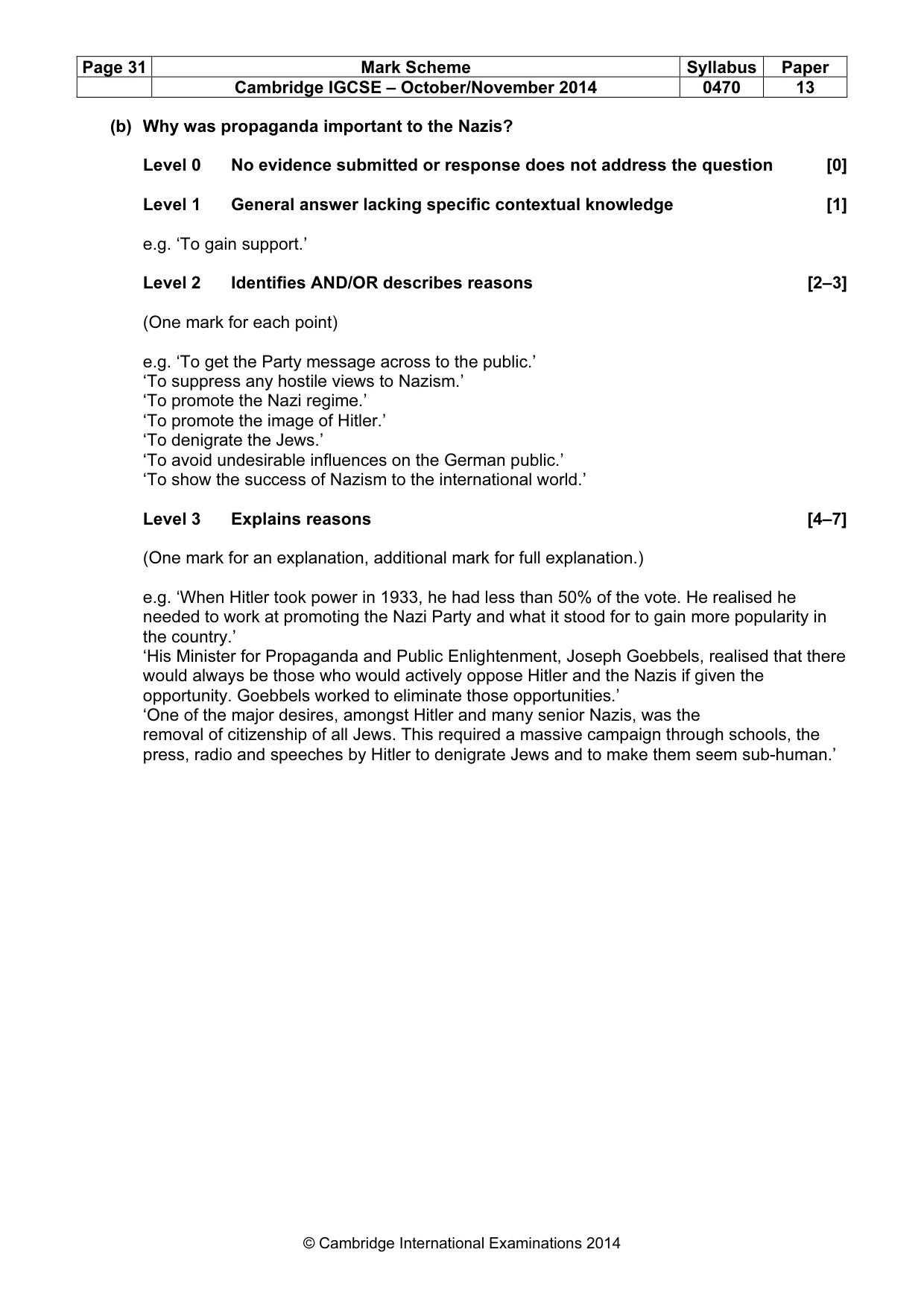 Mark scheme, page 31 of 77