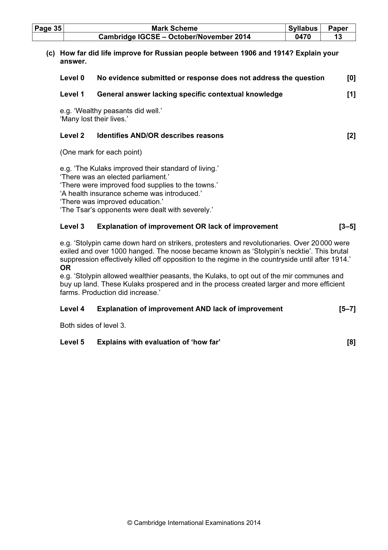 Mark scheme, page 35 of 77