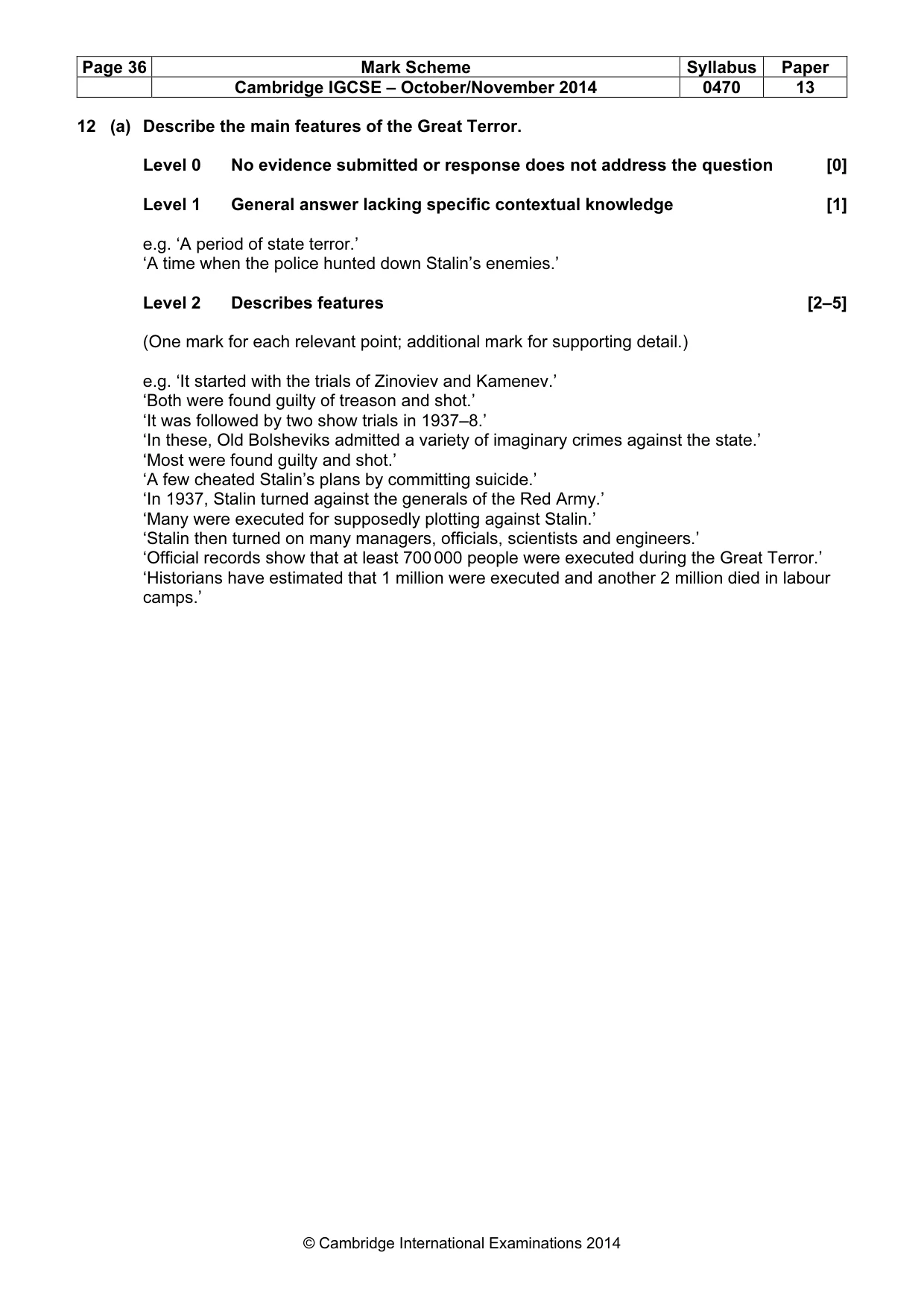 Mark scheme, page 36 of 77