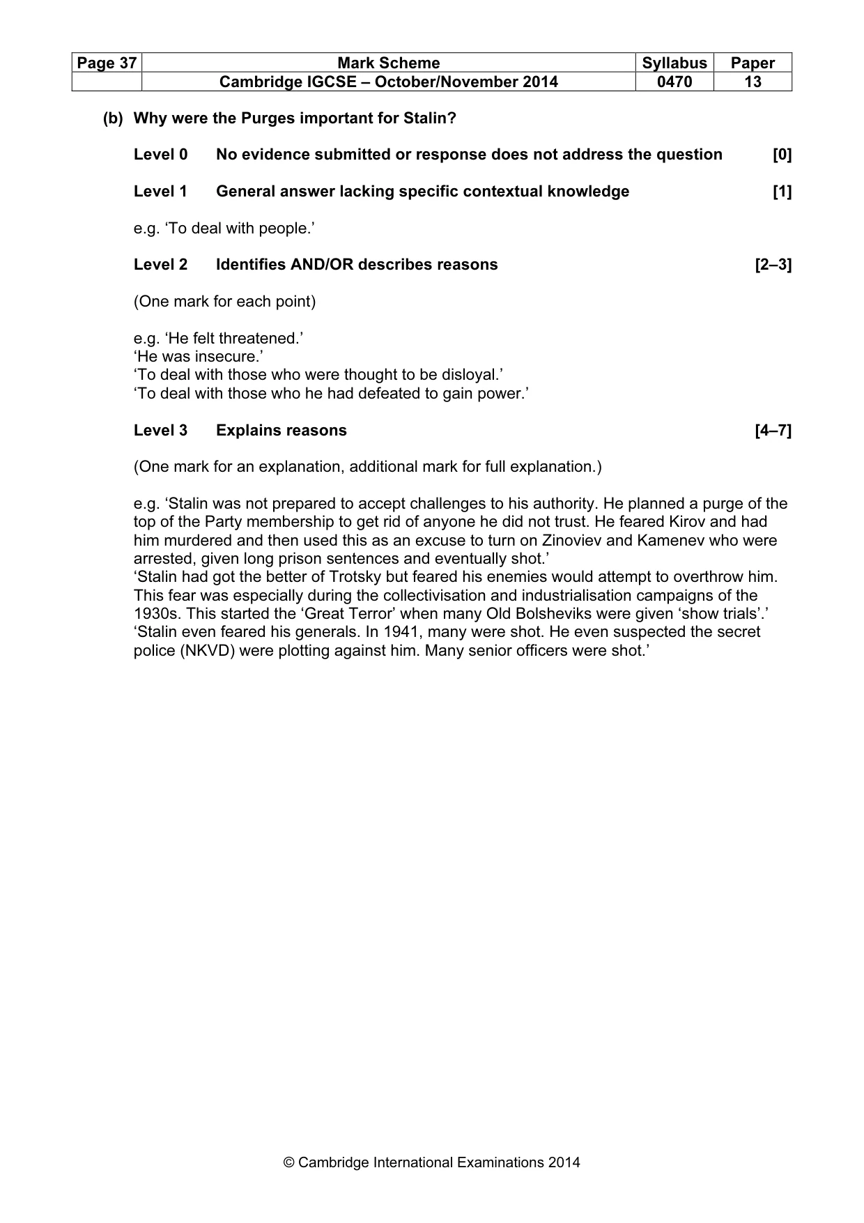 Mark scheme, page 37 of 77