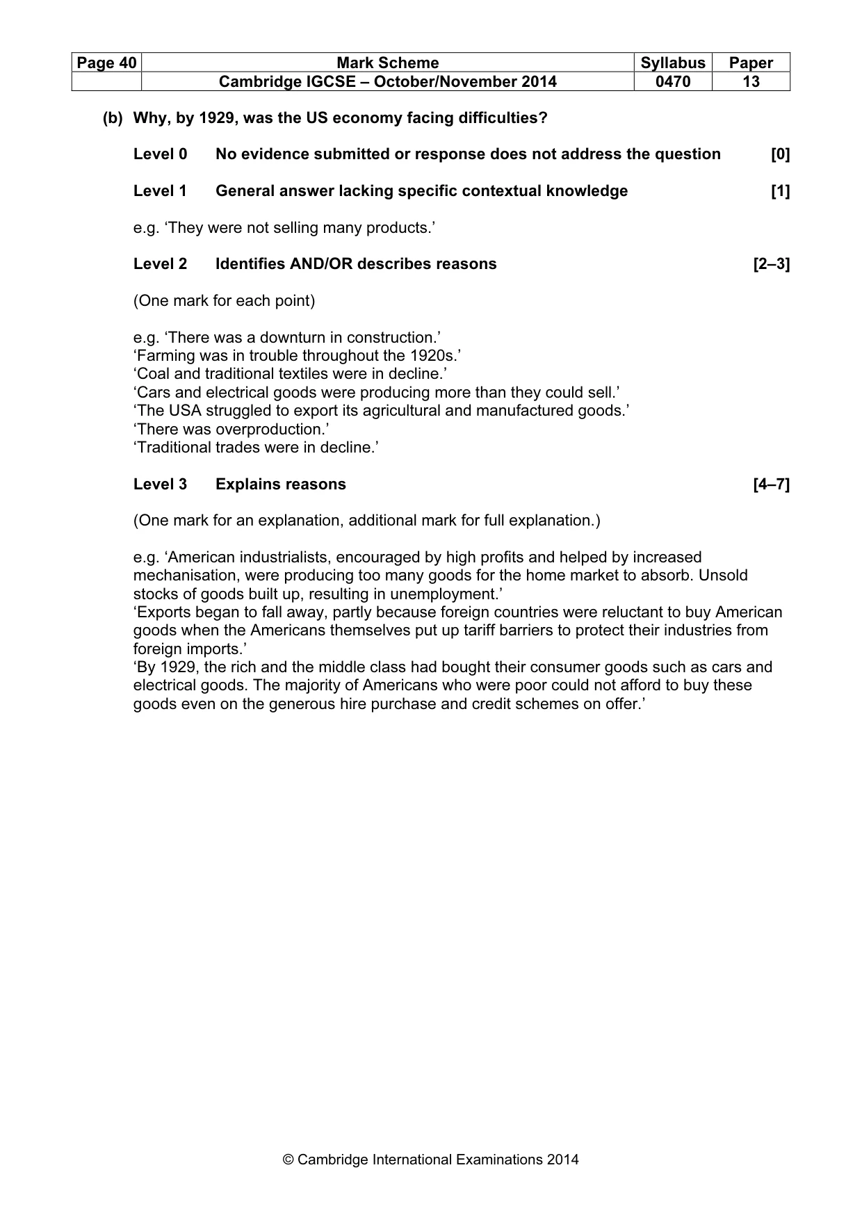 Mark scheme, page 40 of 77