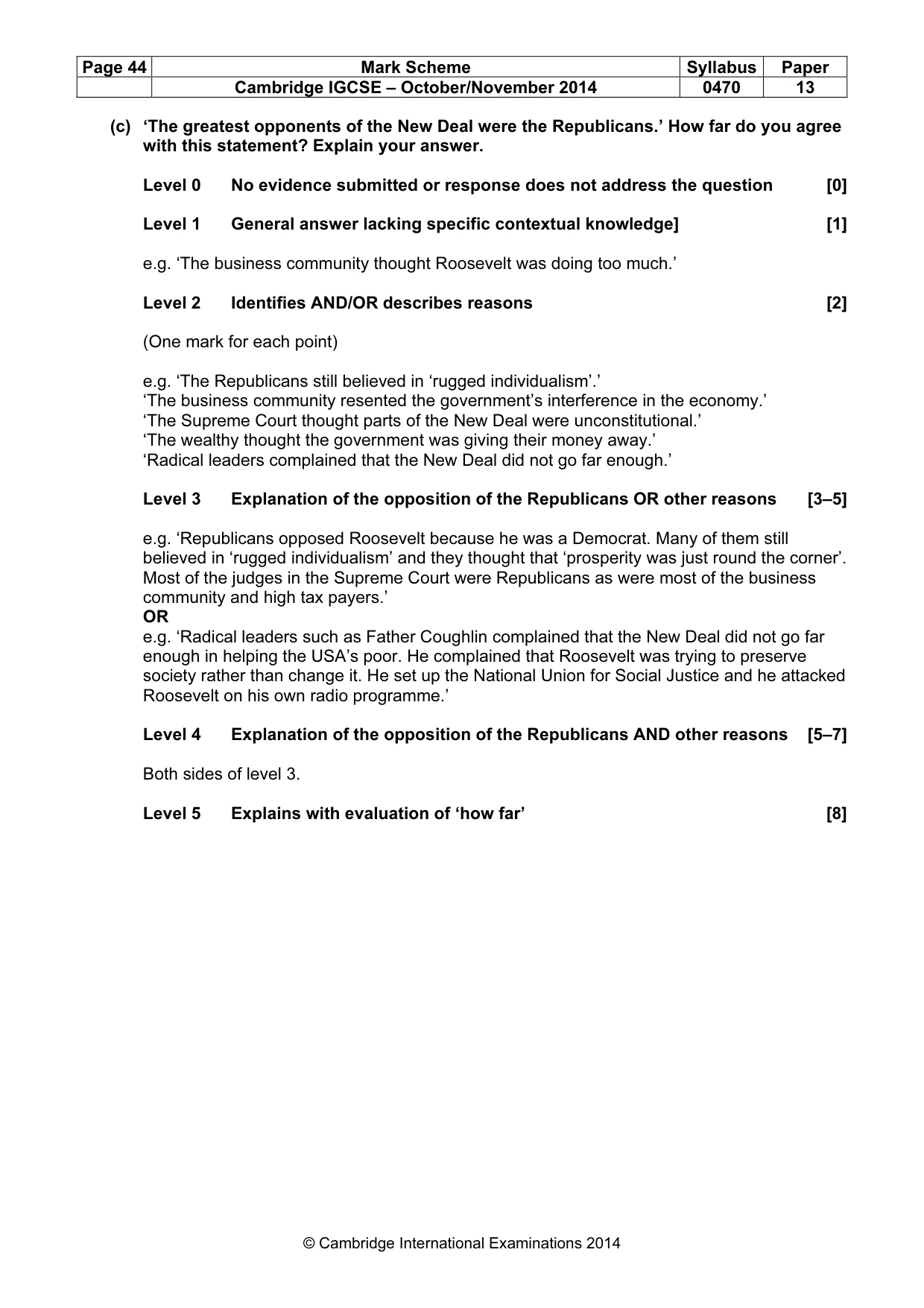 Mark scheme, page 44 of 77