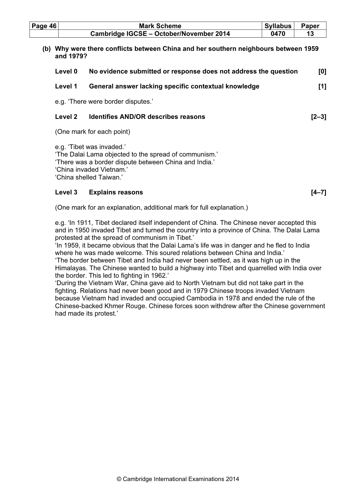 Mark scheme, page 46 of 77