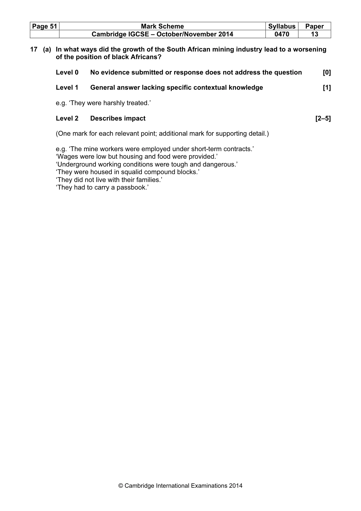 Mark scheme, page 51 of 77
