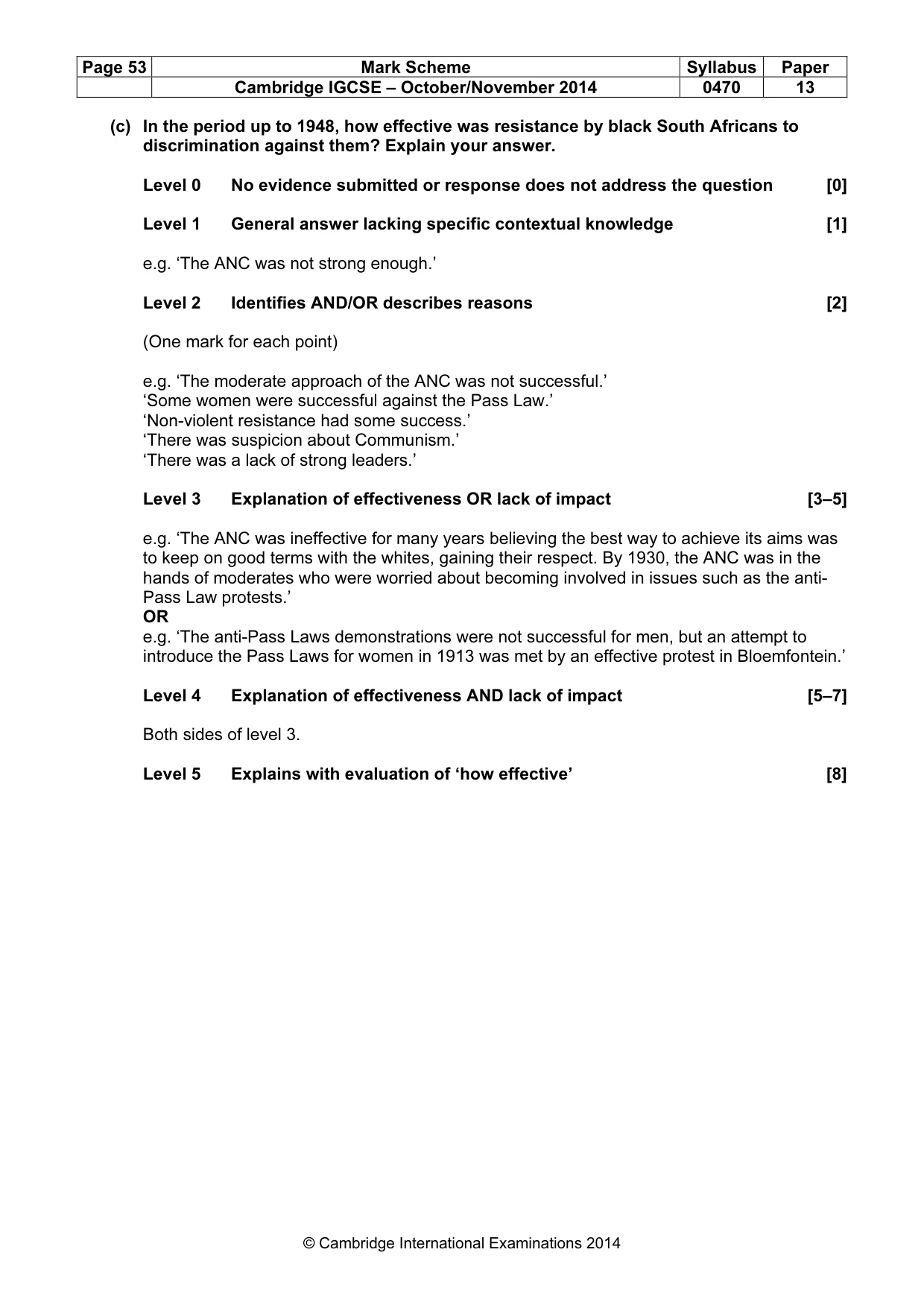 Mark scheme, page 53 of 77