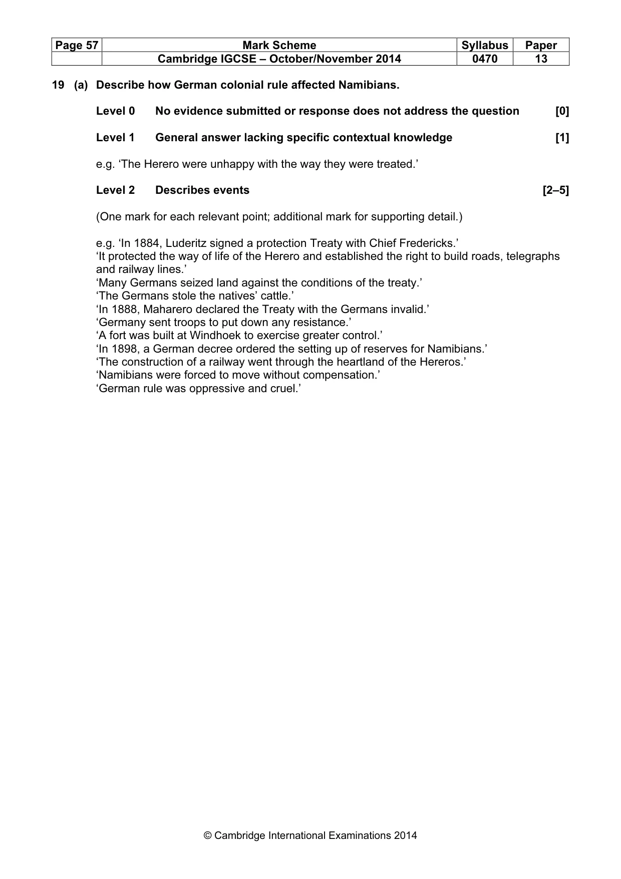 Mark scheme, page 57 of 77