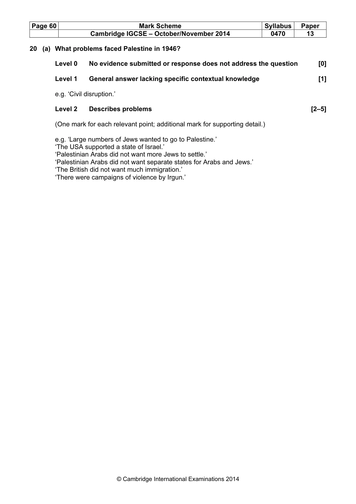 Mark scheme, page 60 of 77