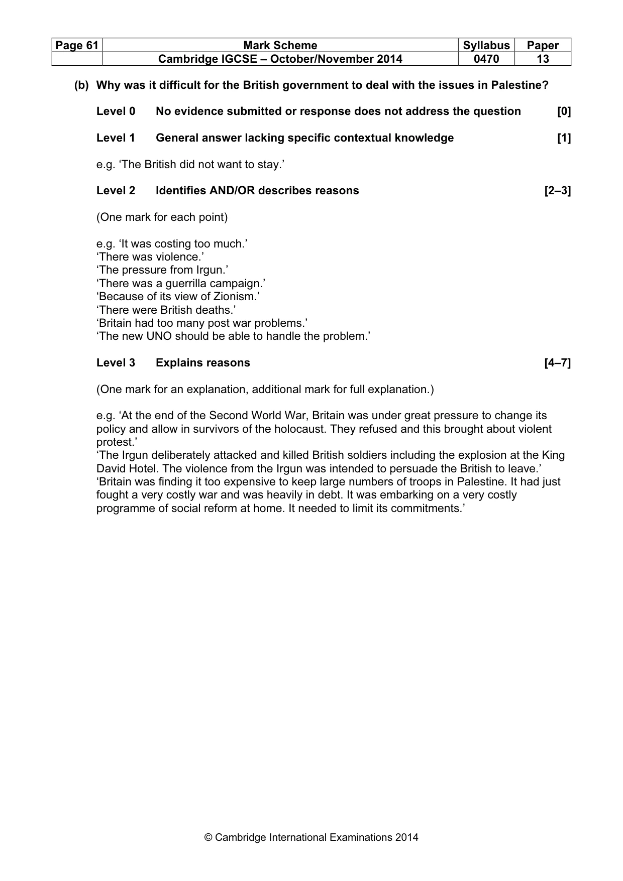 Mark scheme, page 61 of 77