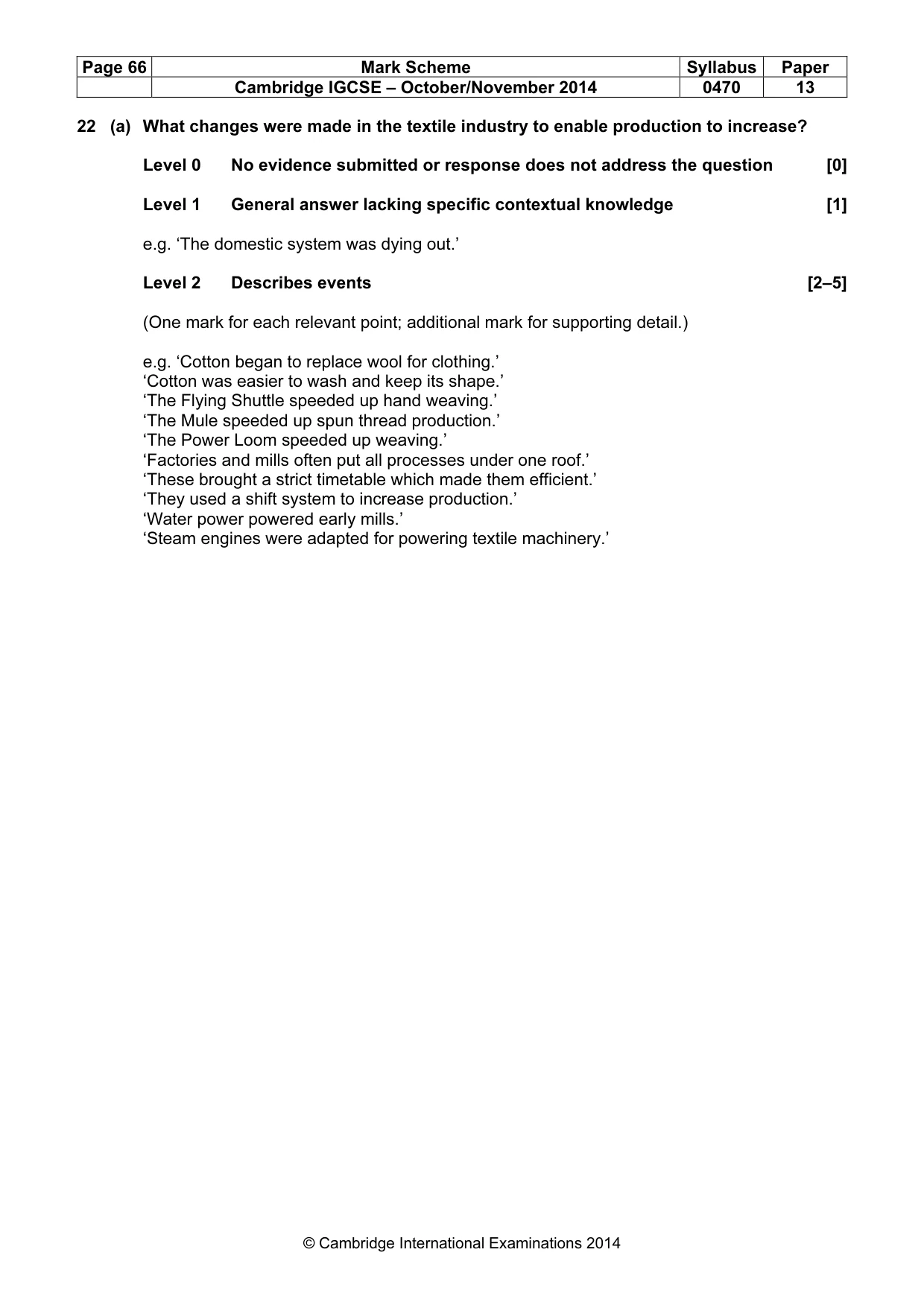 Mark scheme, page 66 of 77