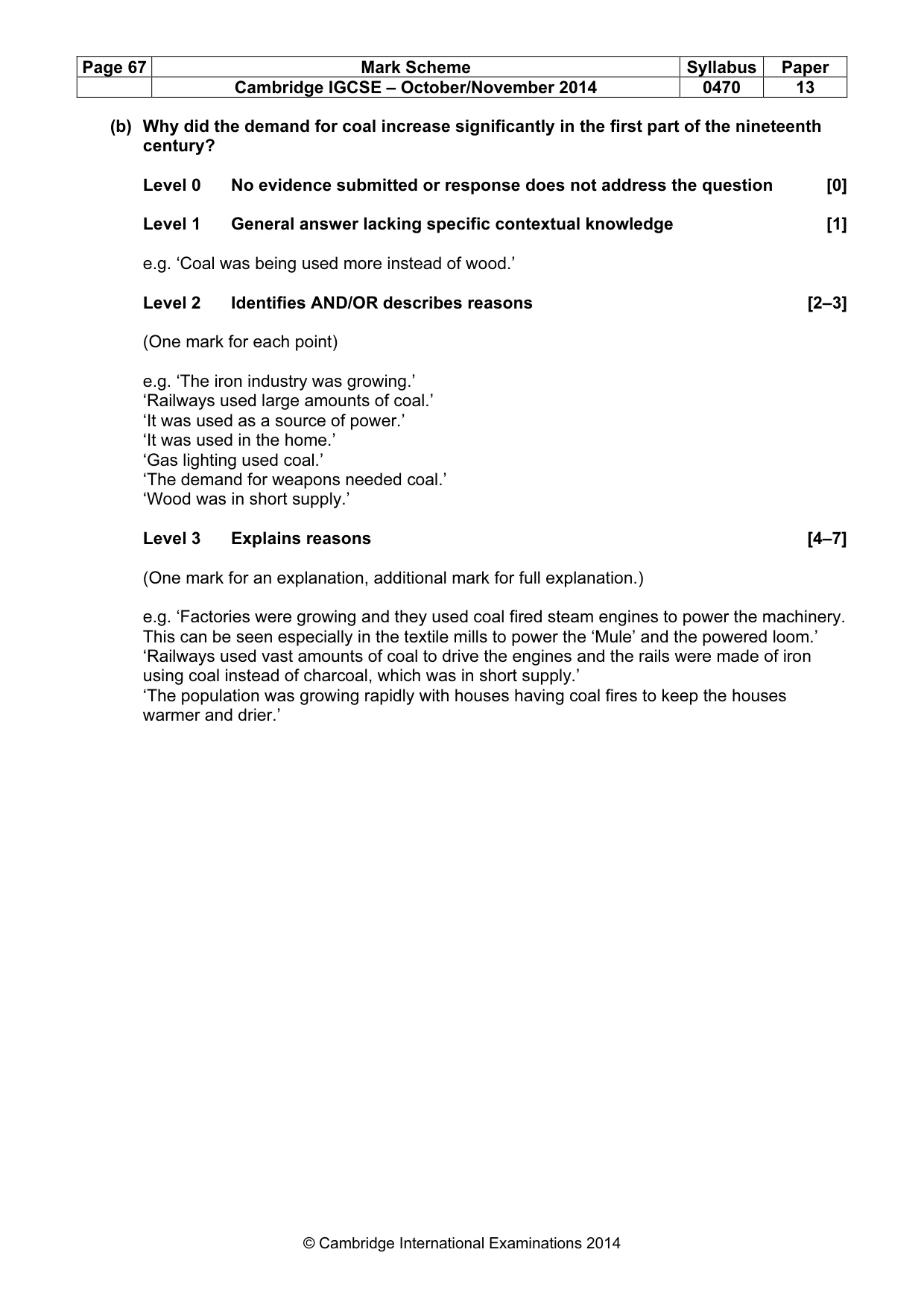 Mark scheme, page 67 of 77