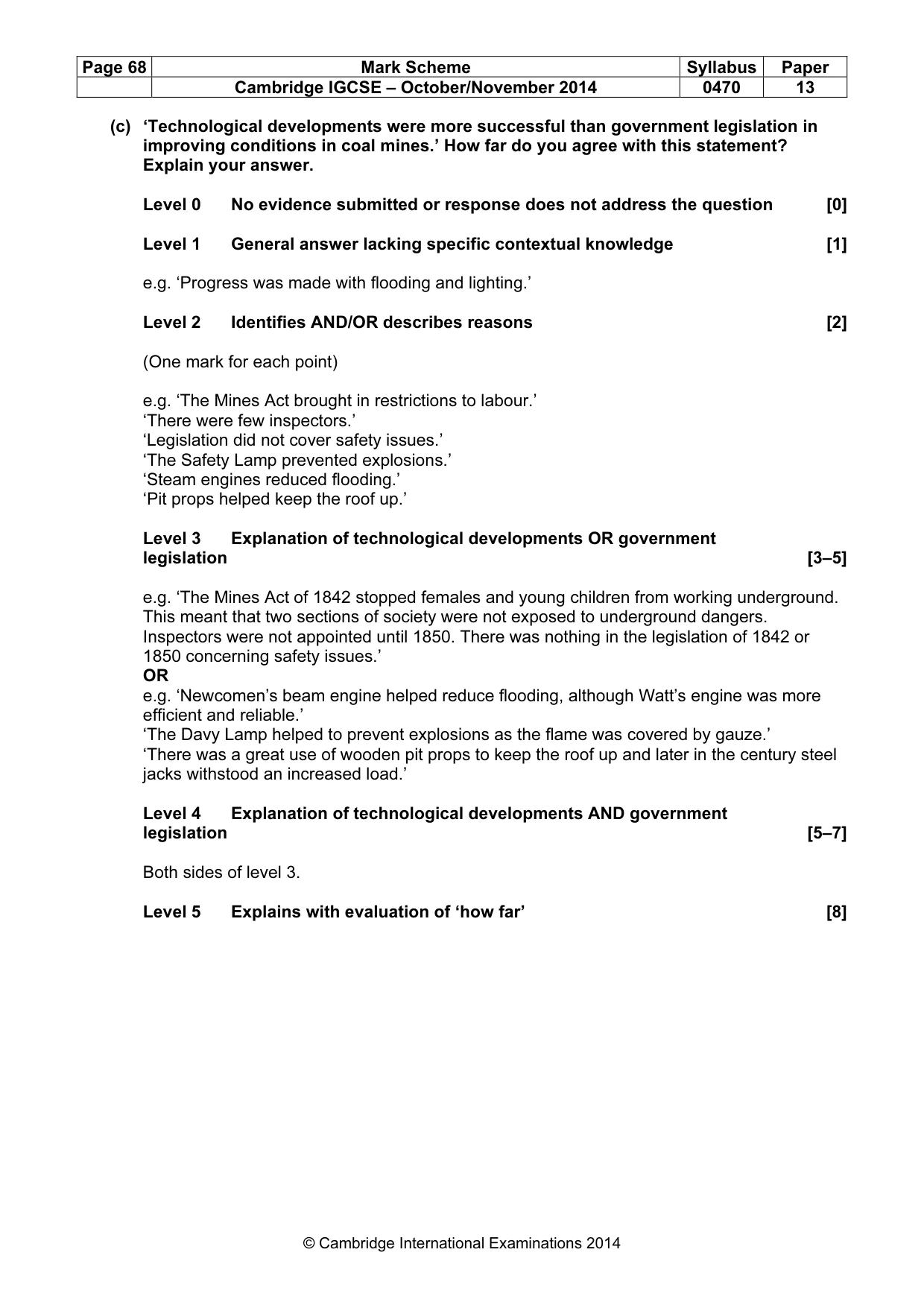 Mark scheme, page 68 of 77