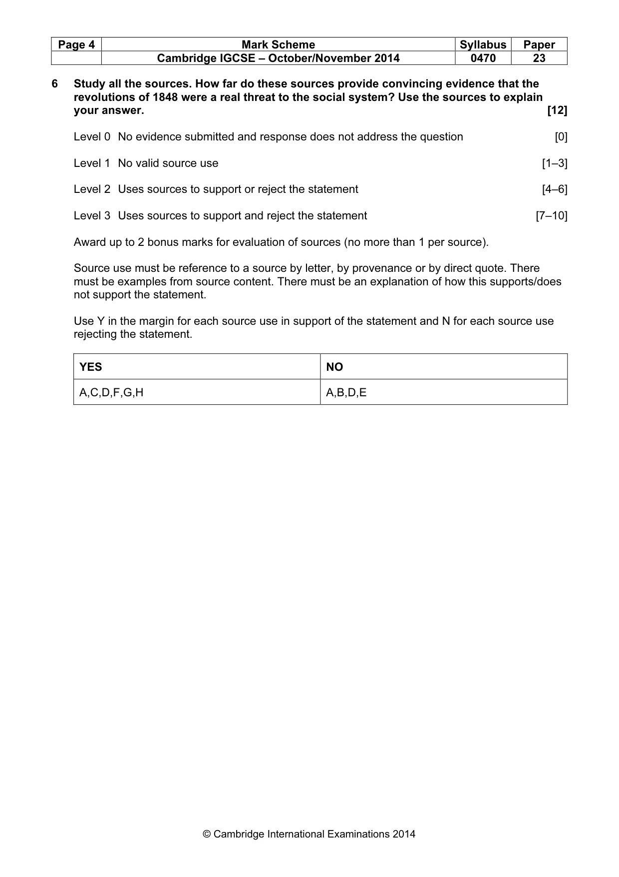 Mark scheme, page 4 of 7