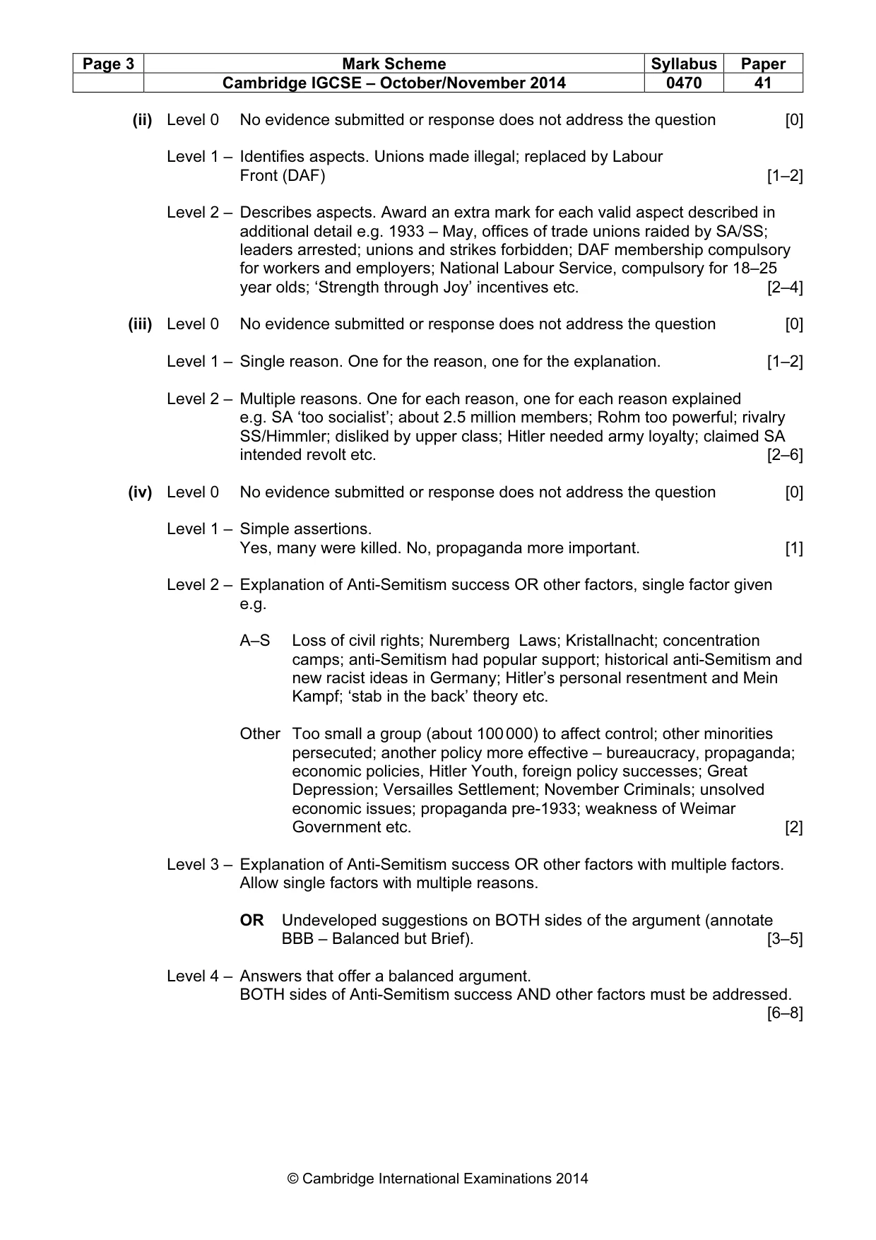 Mark scheme, page 3 of 20
