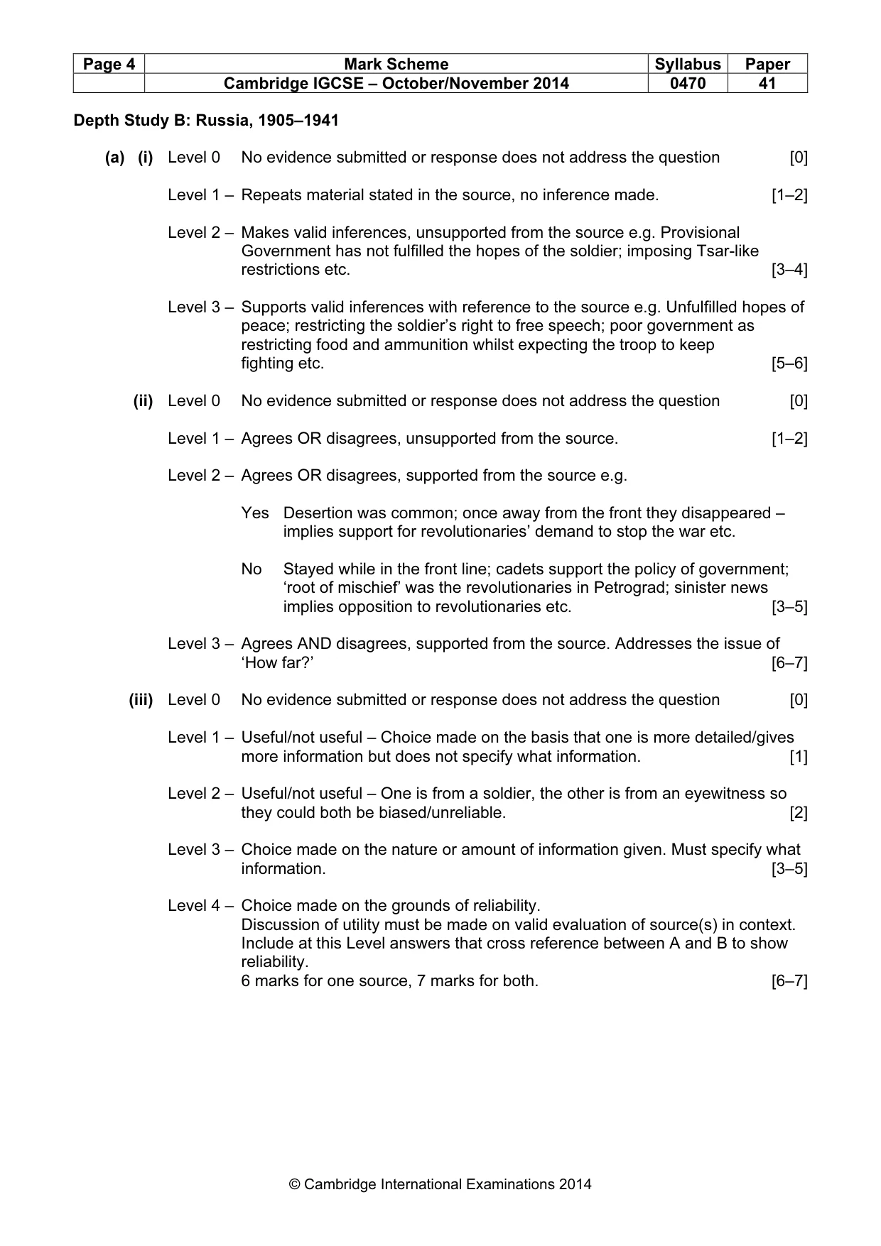 Mark scheme, page 4 of 20