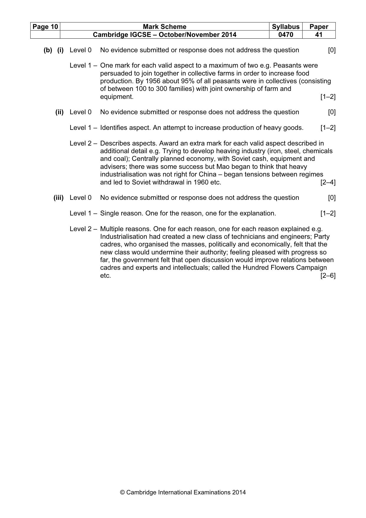 Mark scheme, page 10 of 20