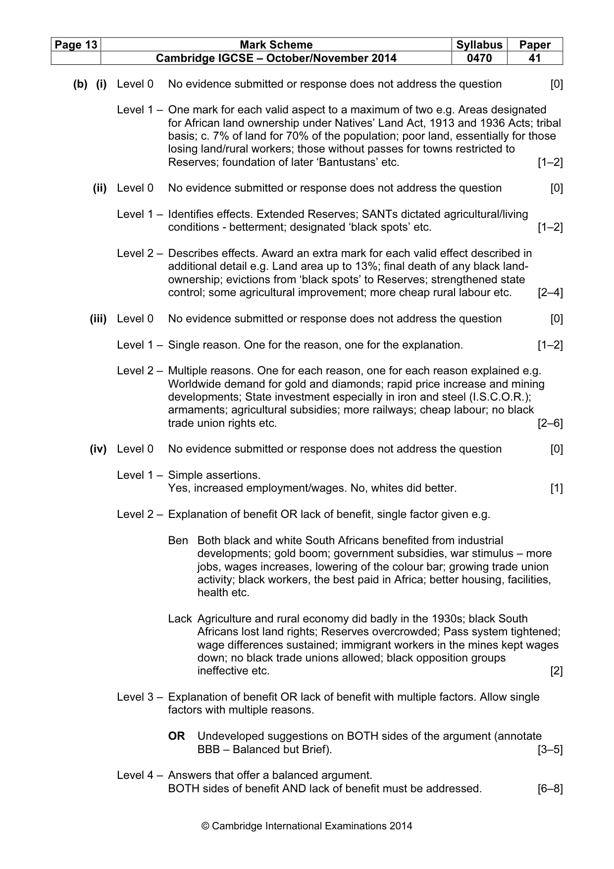 Mark scheme, page 13 of 20