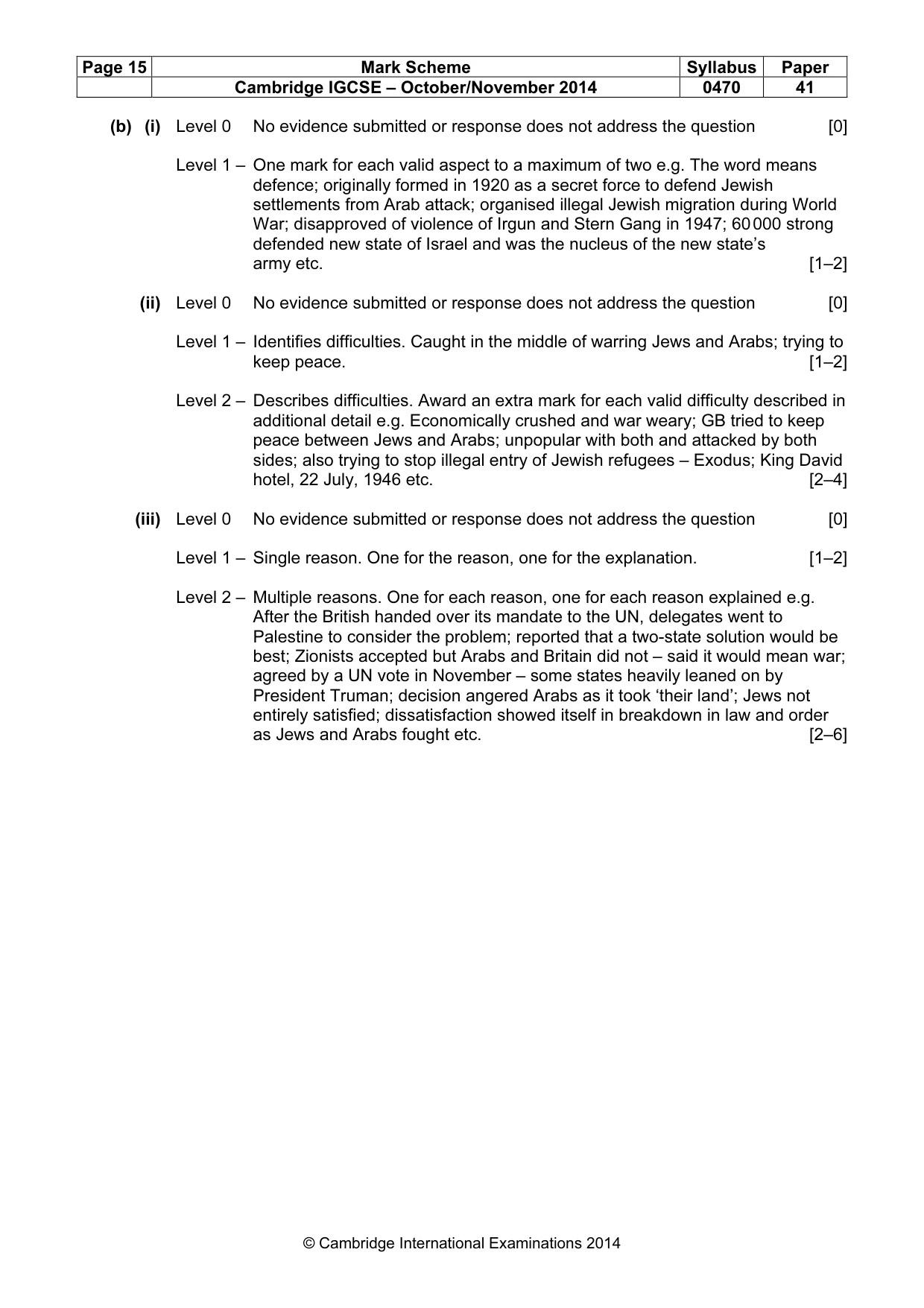 Mark scheme, page 15 of 20