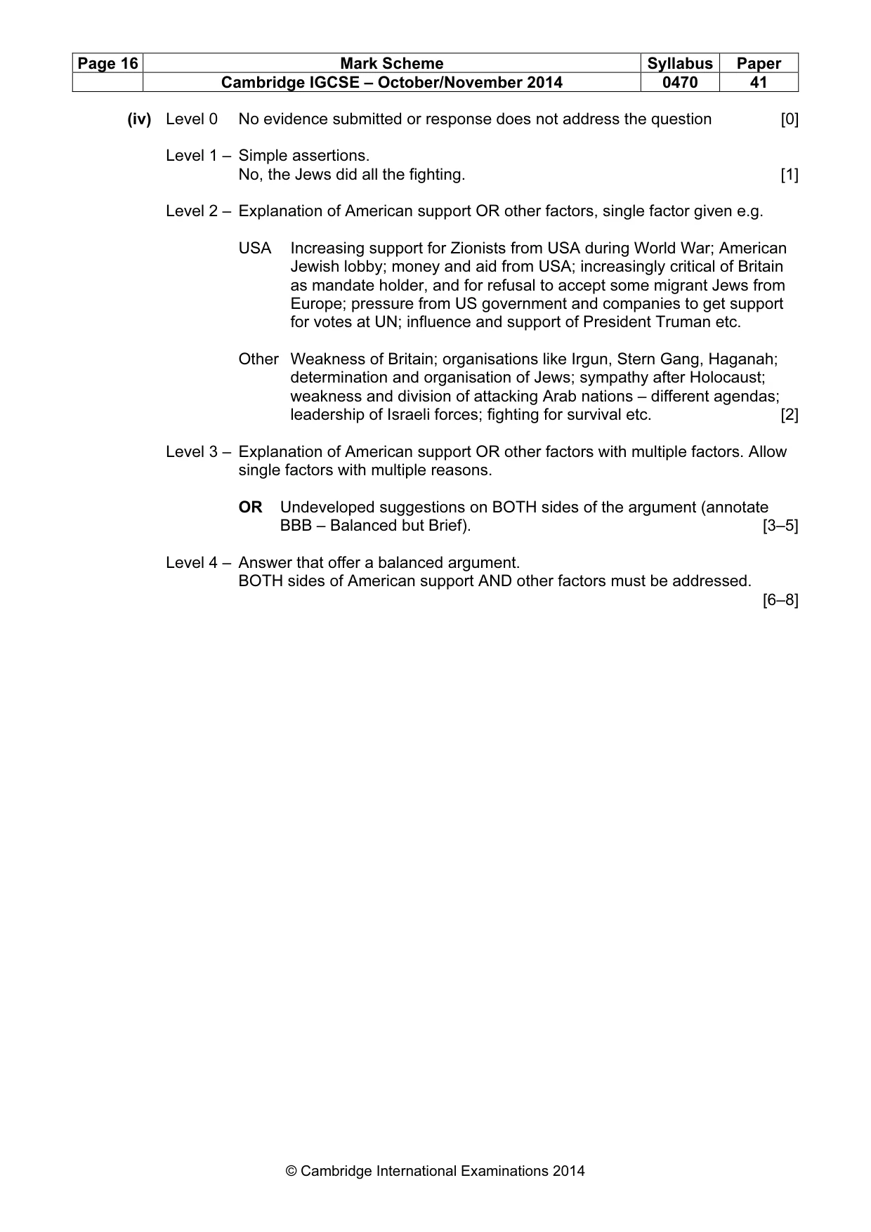 Mark scheme, page 16 of 20