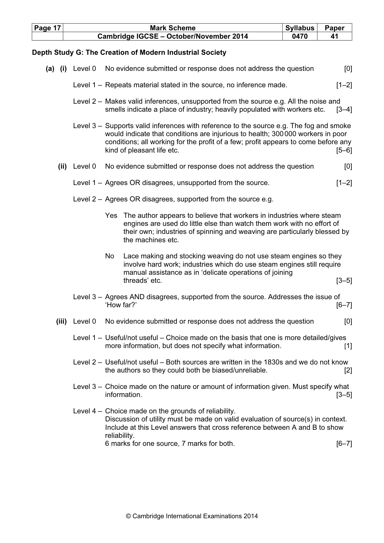 Mark scheme, page 17 of 20
