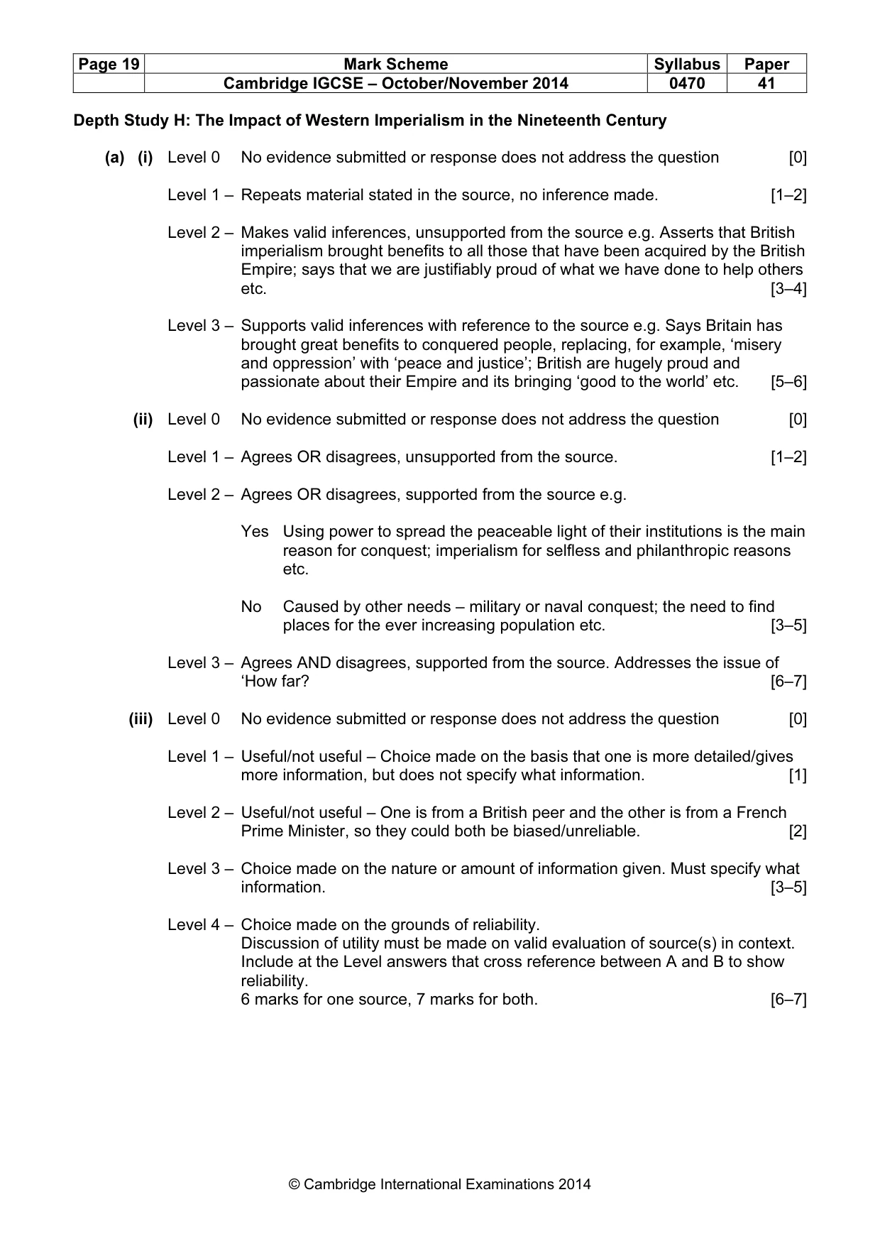 Mark scheme, page 19 of 20