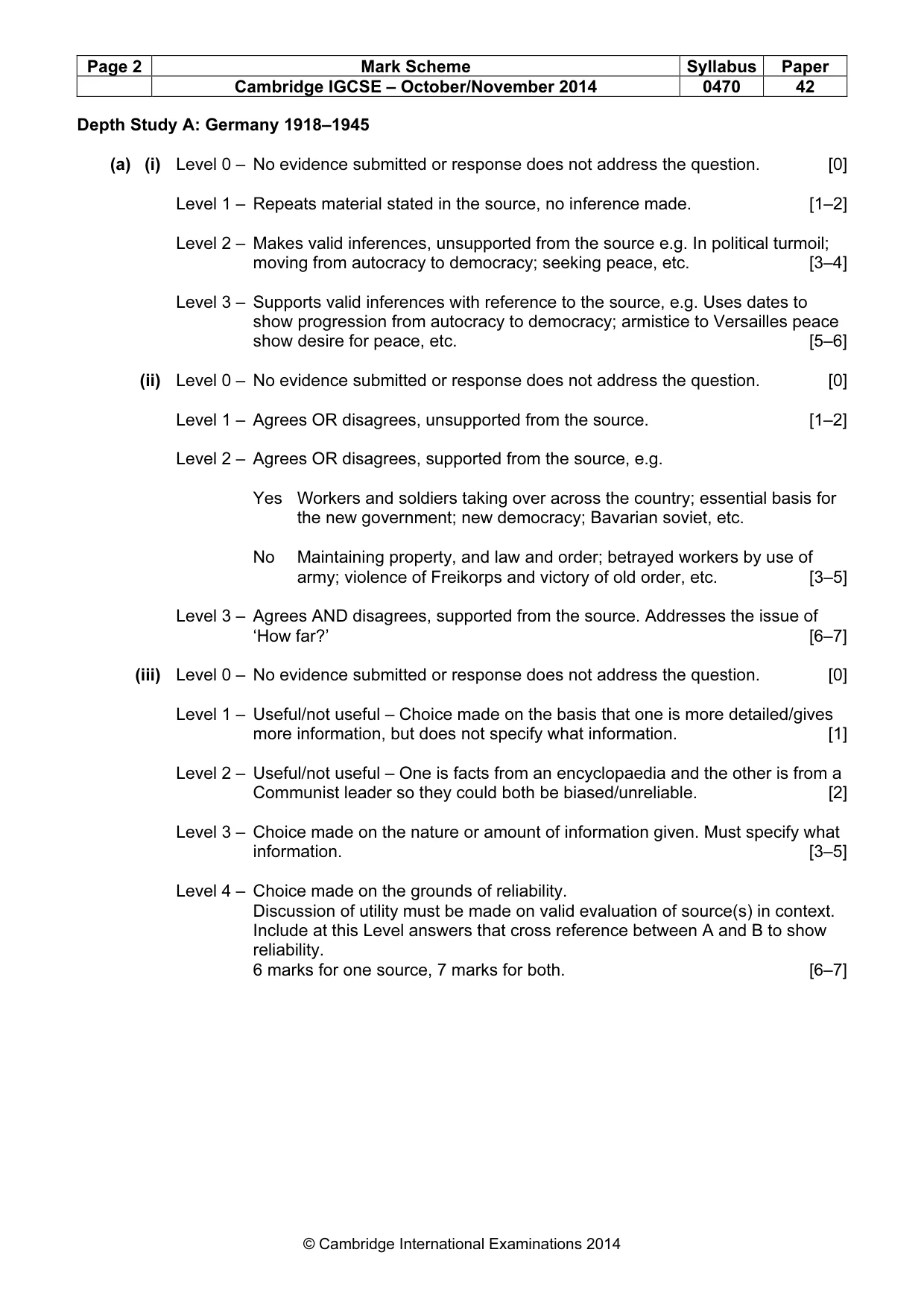 Mark scheme, page 2 of 18
