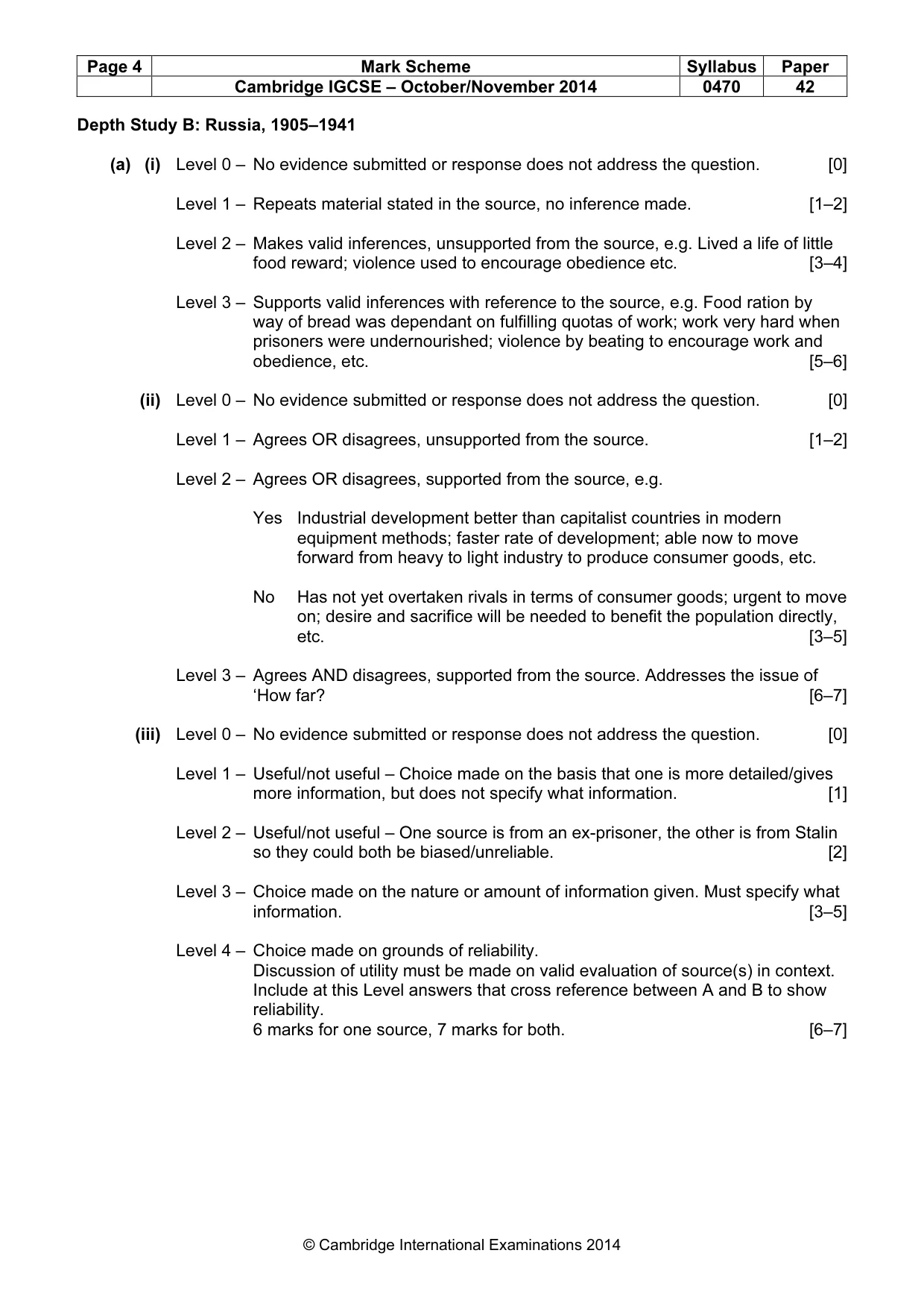 Mark scheme, page 4 of 18