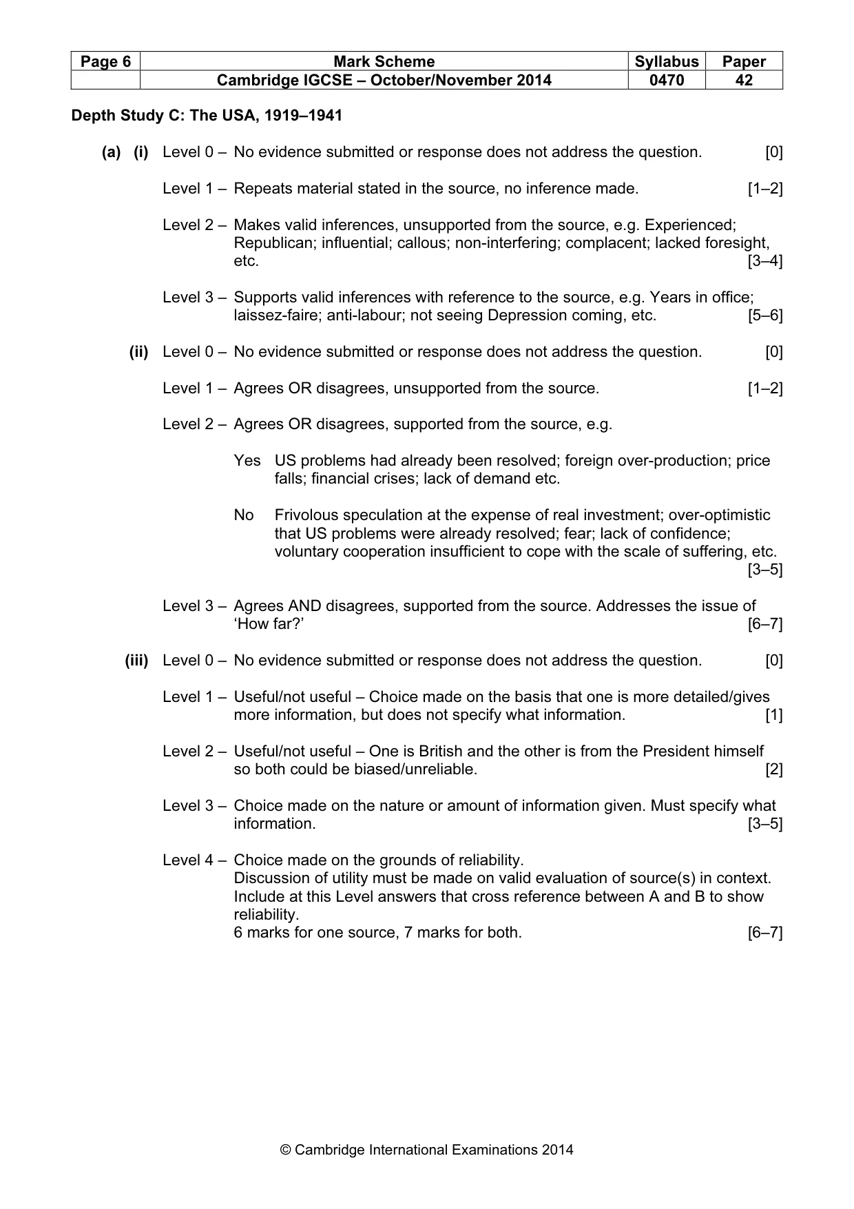 Mark scheme, page 6 of 18