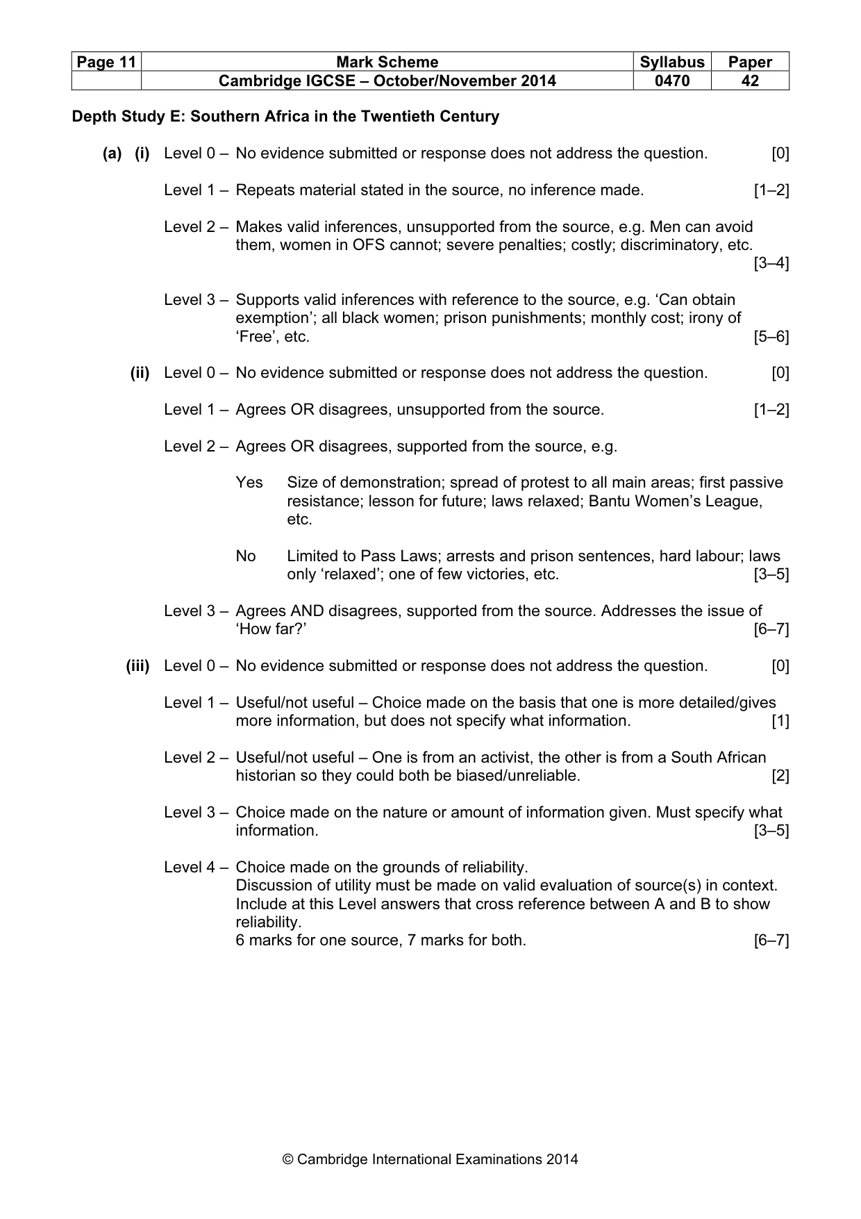 Mark scheme, page 11 of 18