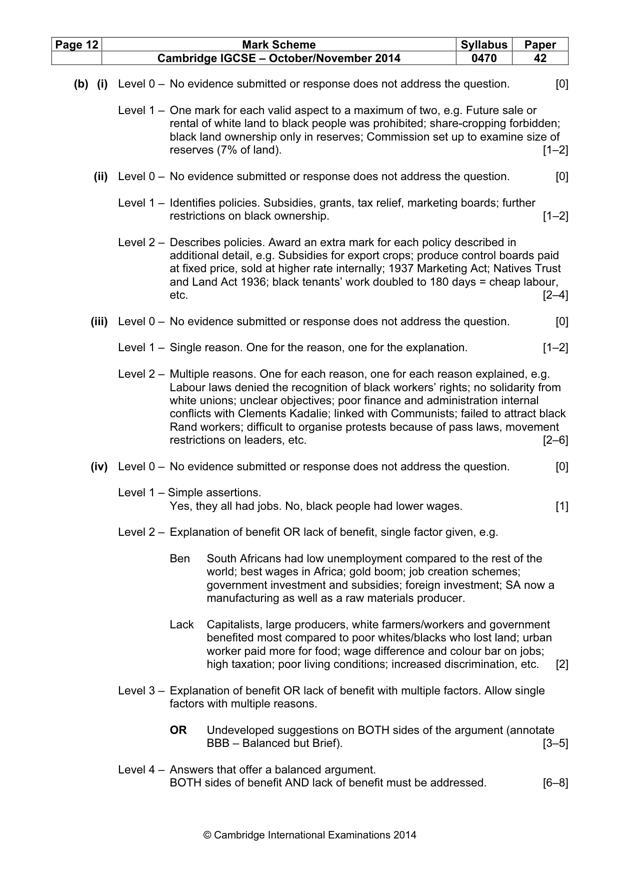 Mark scheme, page 12 of 18
