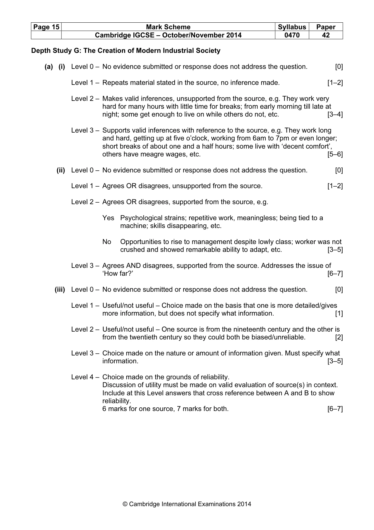 Mark scheme, page 15 of 18