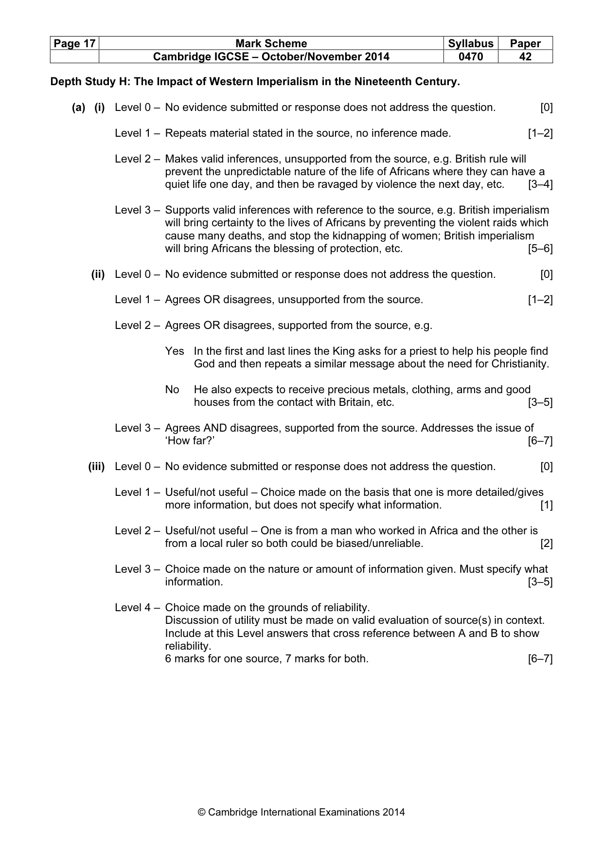 Mark scheme, page 17 of 18