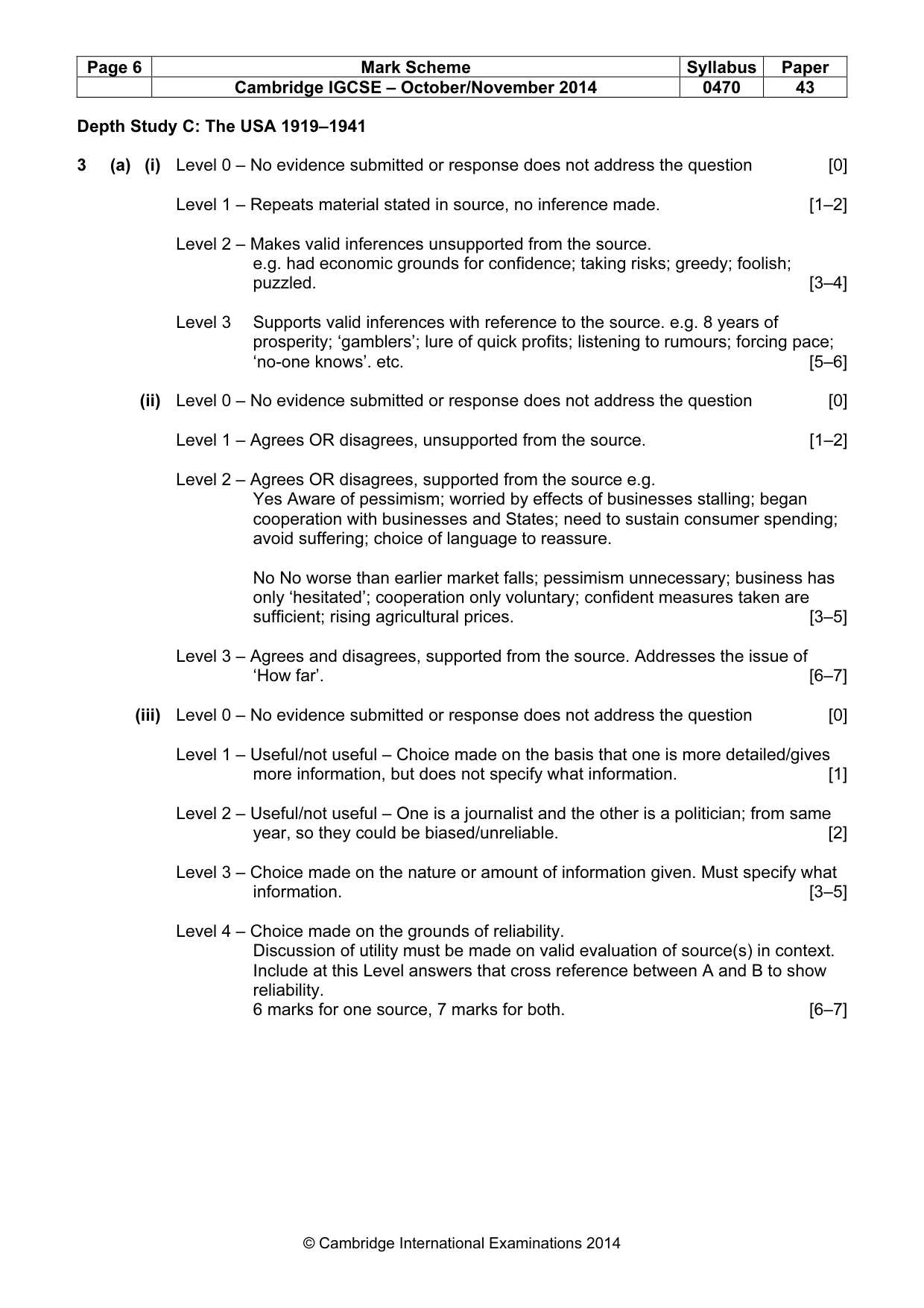 Mark scheme, page 6 of 17