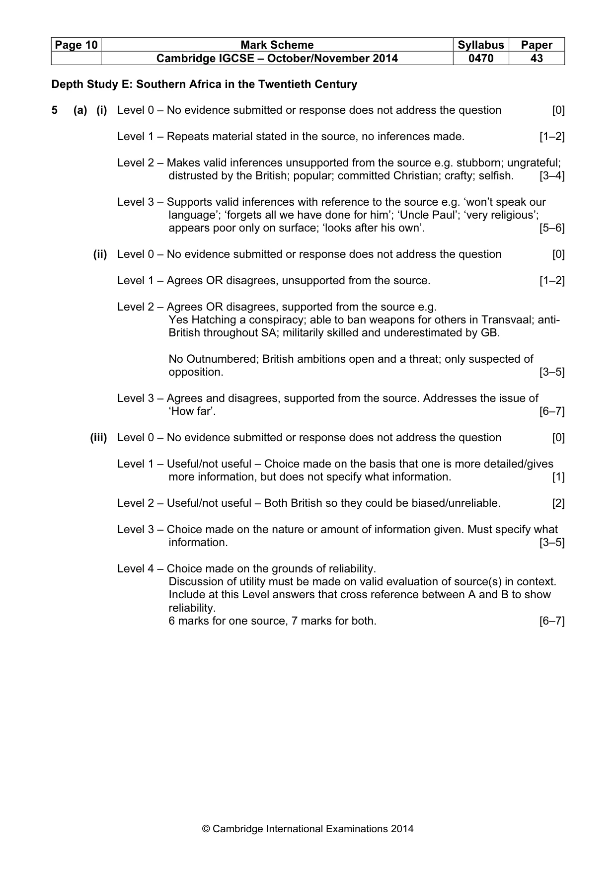 Mark scheme, page 10 of 17