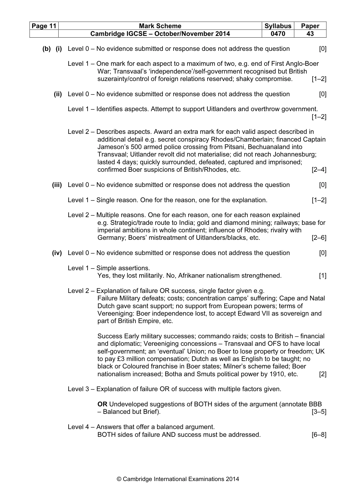 Mark scheme, page 11 of 17