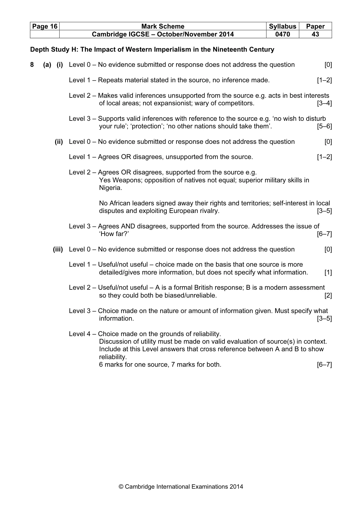 Mark scheme, page 16 of 17
