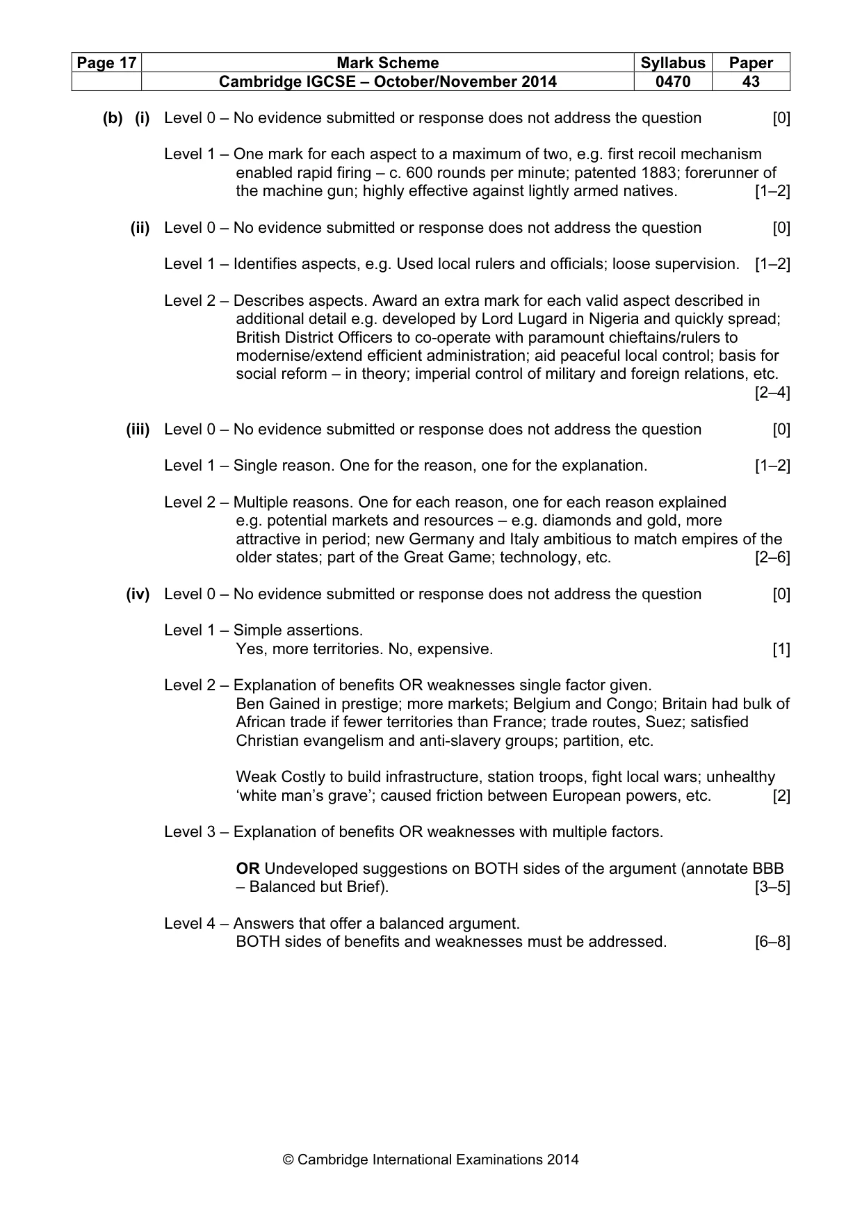Mark scheme, page 17 of 17