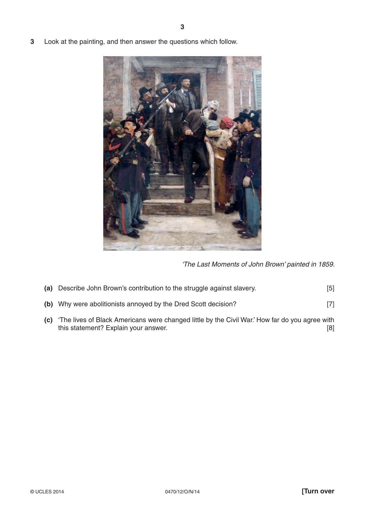 Cambridge IGCSE History 0470 2014 Oct/Nov Paper 1 · Variant 2 question paper, page 3 of 20