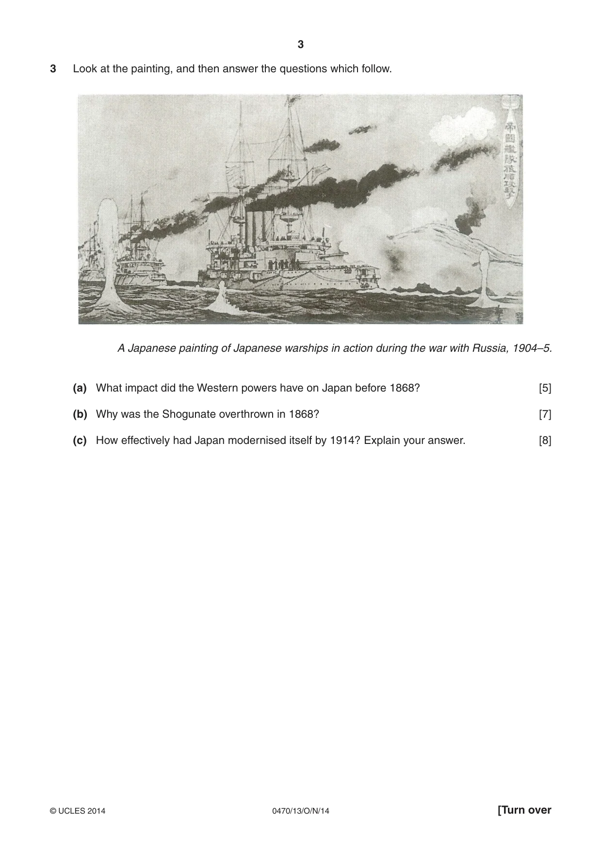 Cambridge IGCSE History 0470 2014 Oct/Nov Paper 1 · Variant 3 question paper, page 3 of 24