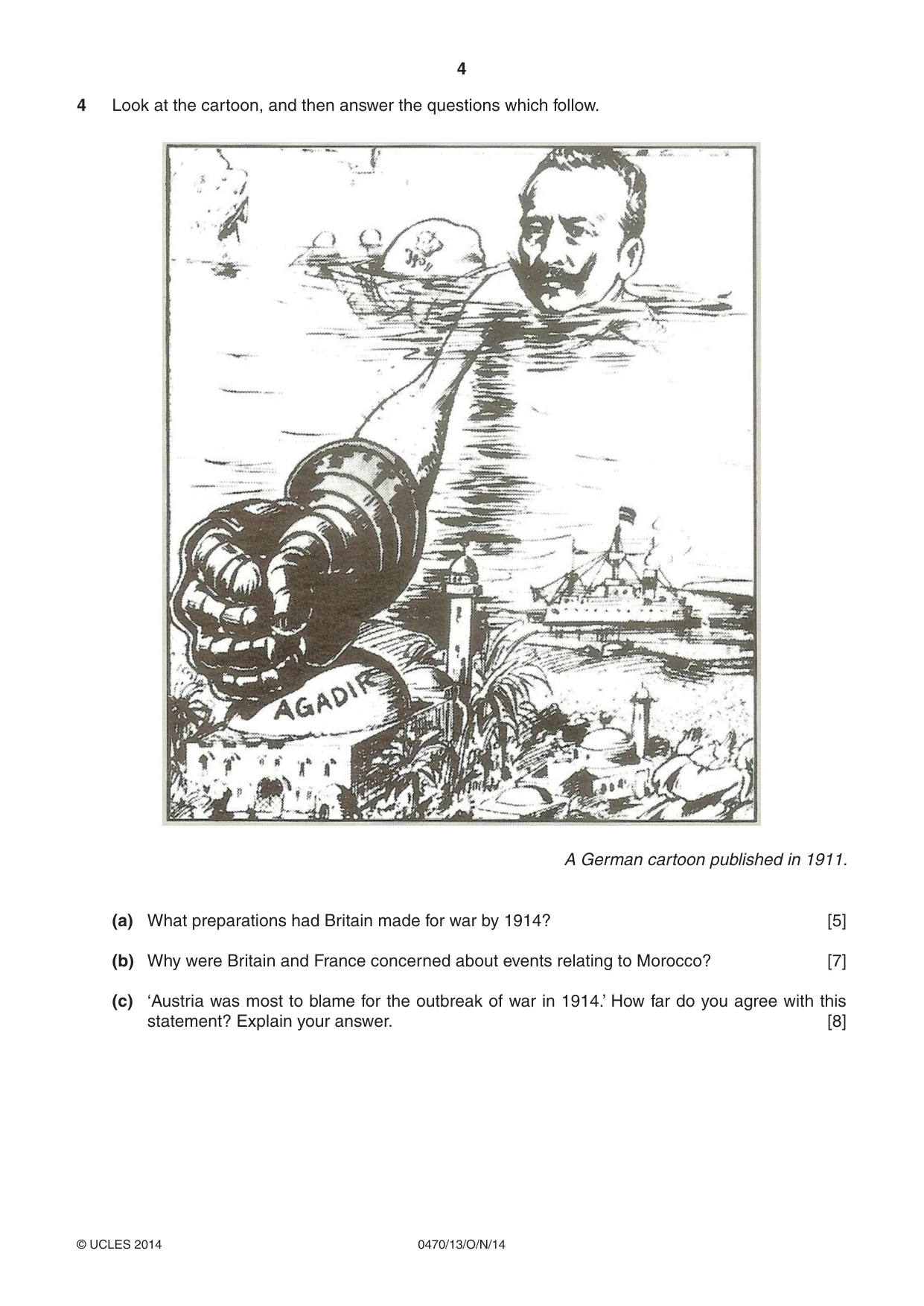 Cambridge IGCSE History 0470 2014 Oct/Nov Paper 1 · Variant 3 question paper, page 4 of 24