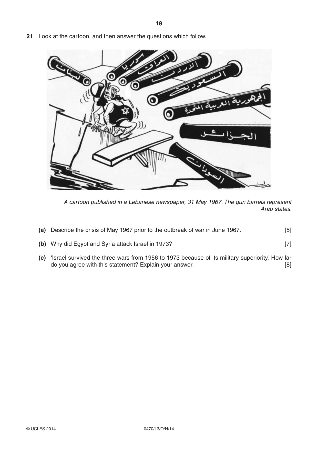 Cambridge IGCSE History 0470 2014 Oct/Nov Paper 1 · Variant 3 question paper, page 18 of 24