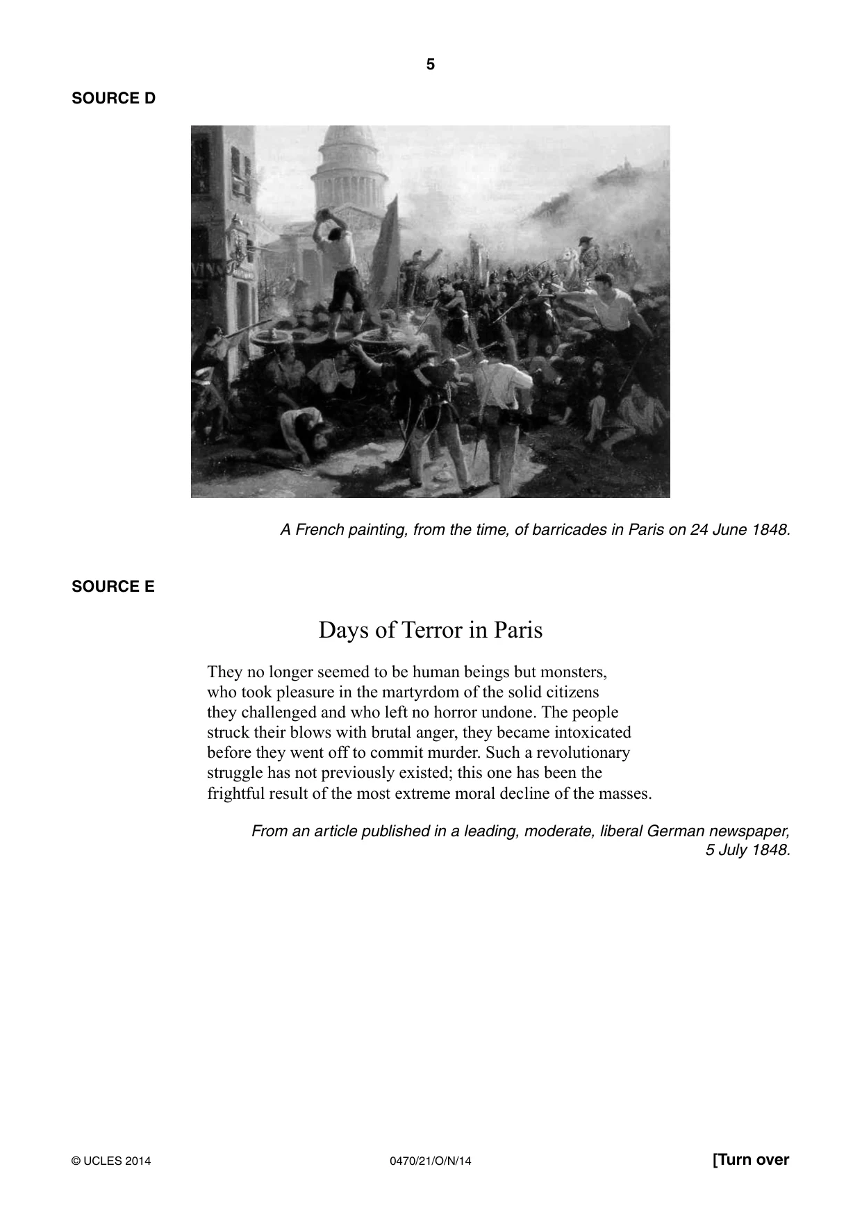 Cambridge IGCSE History 0470 2014 Oct/Nov Paper 2 · Variant 1 question paper, page 5 of 16