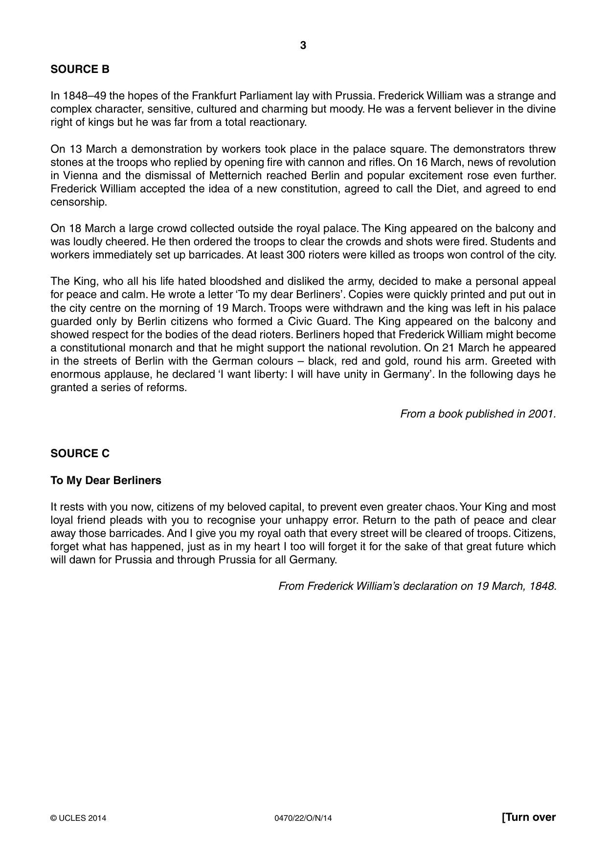 Cambridge IGCSE History 0470 2014 Oct/Nov Paper 2 · Variant 2 question paper, page 3 of 16