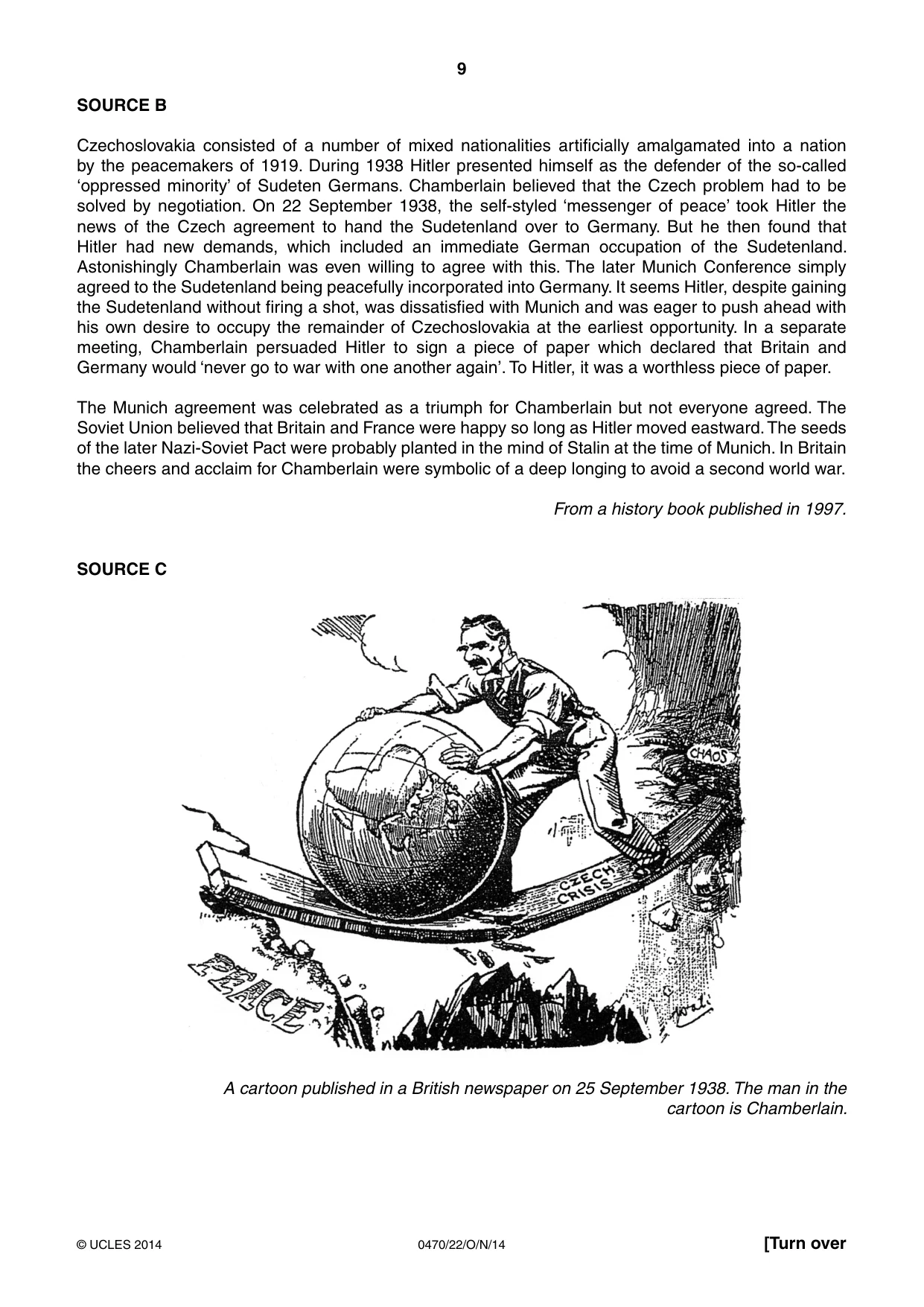Cambridge IGCSE History 0470 2014 Oct/Nov Paper 2 · Variant 2 question paper, page 9 of 16