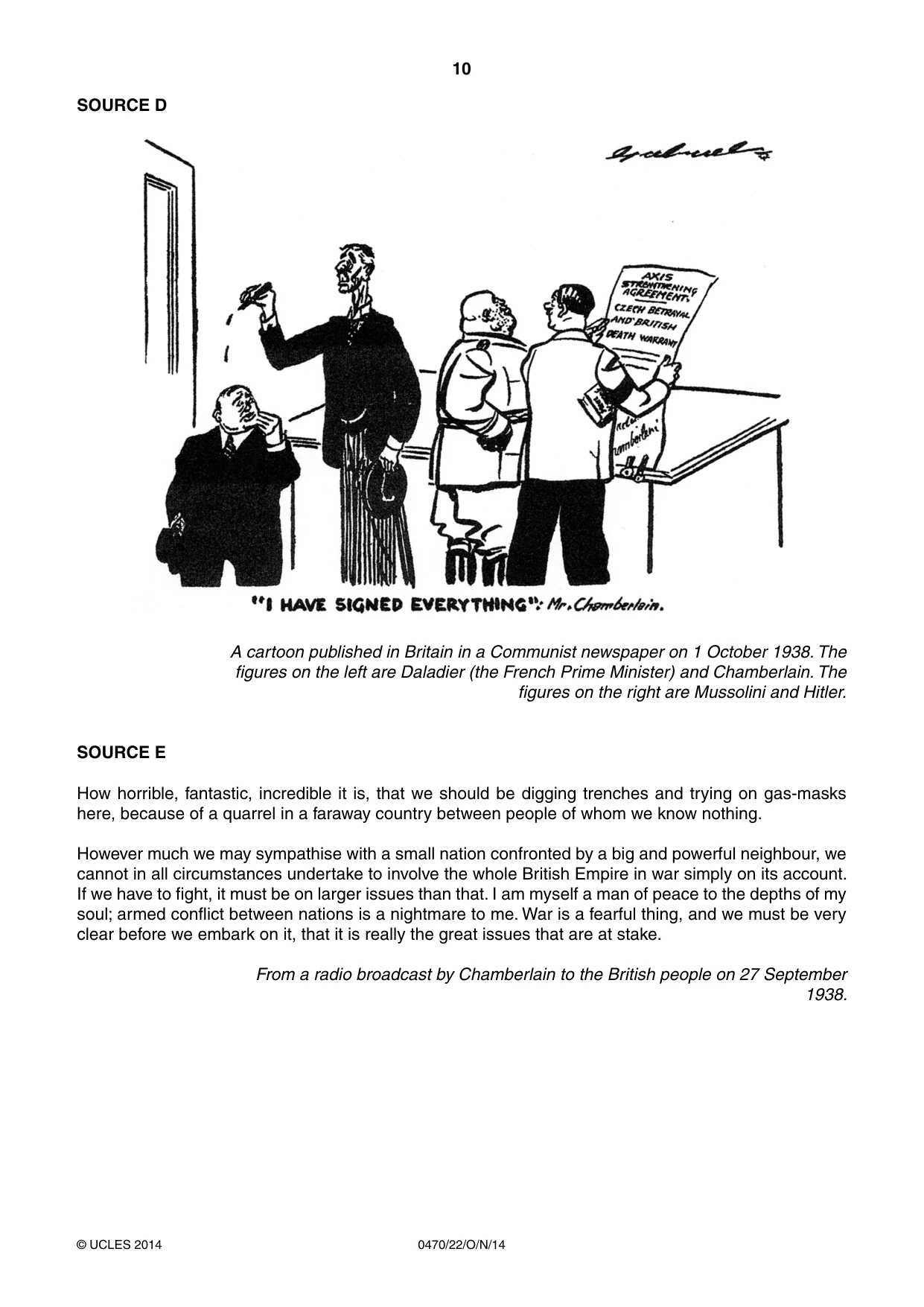 Cambridge IGCSE History 0470 2014 Oct/Nov Paper 2 · Variant 2 question paper, page 10 of 16