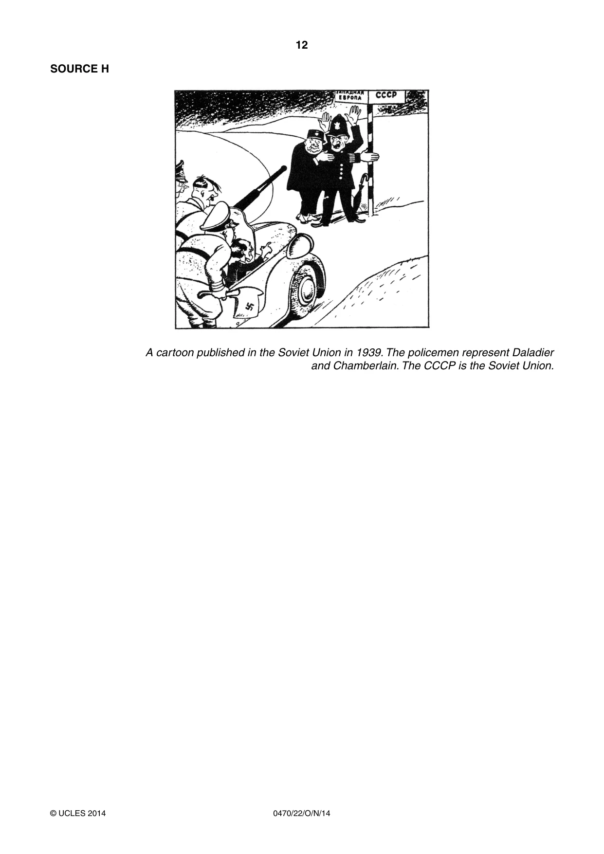 Cambridge IGCSE History 0470 2014 Oct/Nov Paper 2 · Variant 2 question paper, page 12 of 16