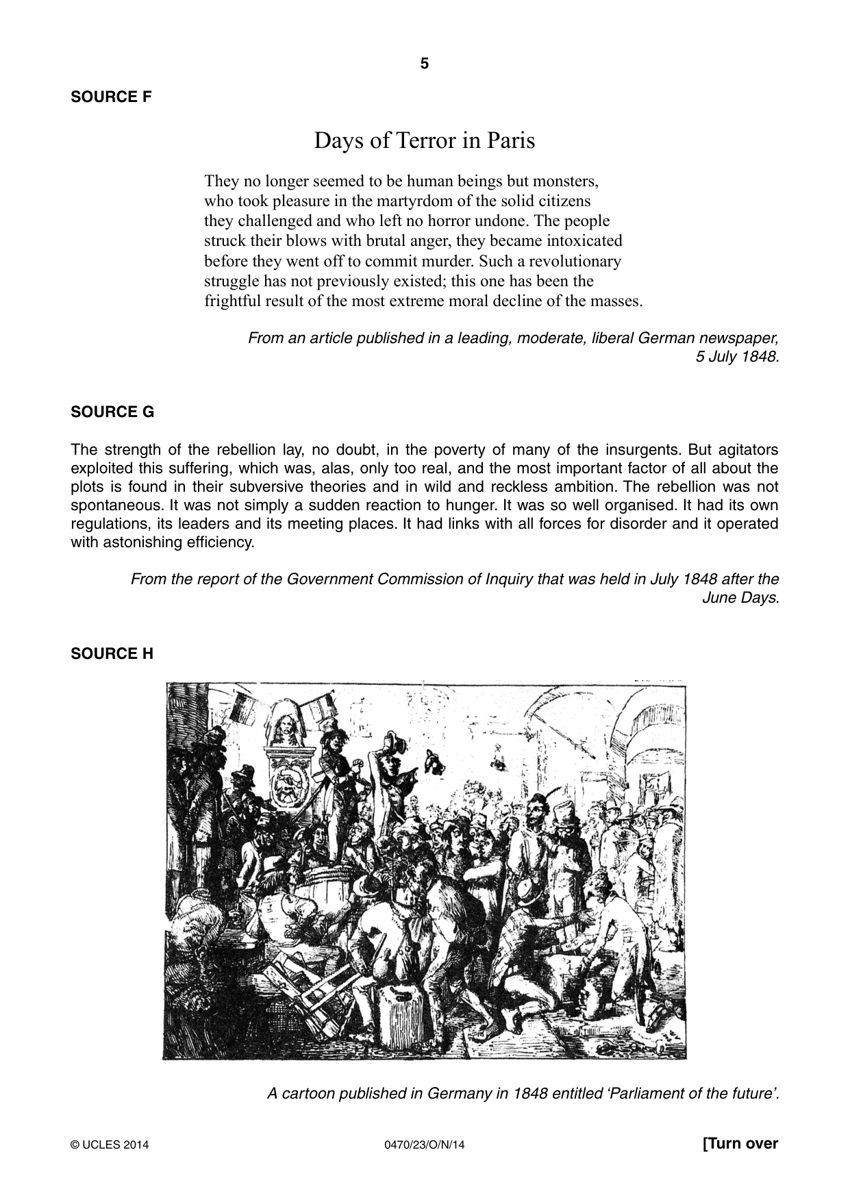Cambridge IGCSE History 0470 2014 Oct/Nov Paper 2 · Variant 3 question paper, page 5 of 12